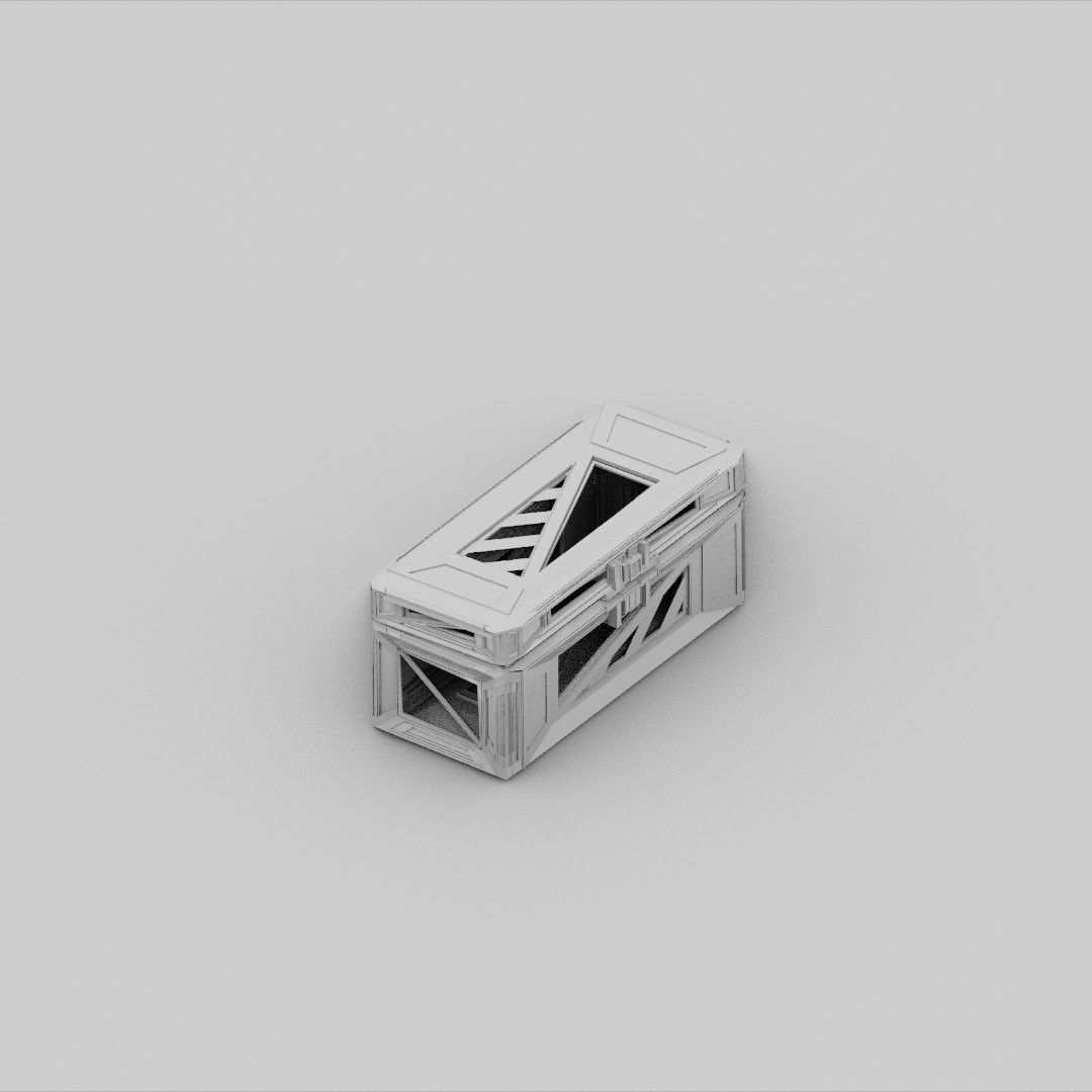 Sci-Fi Crate Box Container  Sci-Fi  Object Space  05 Low-poly 3D model_3