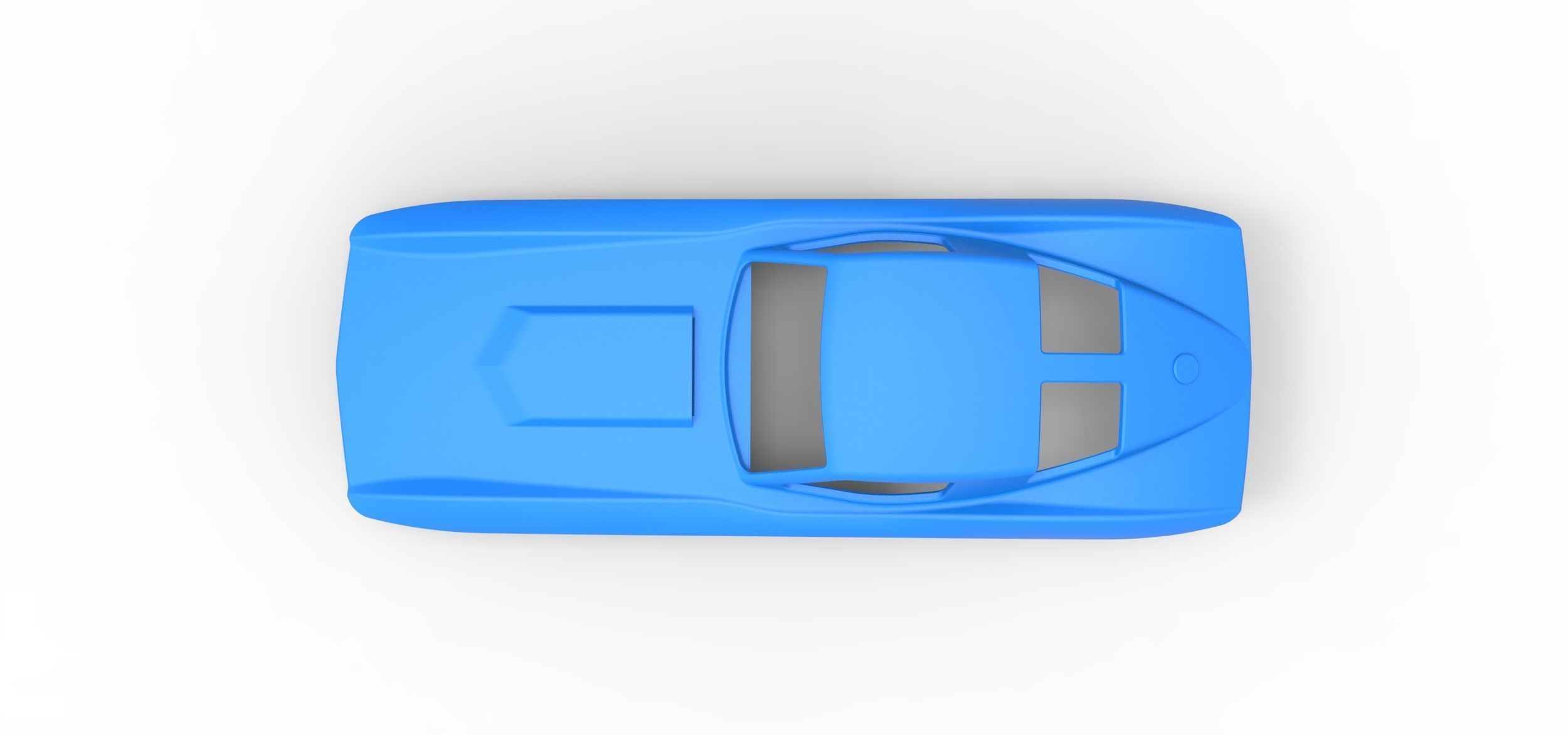 Sport car shell for monster truck Scale 1 to 25 3D print model_9