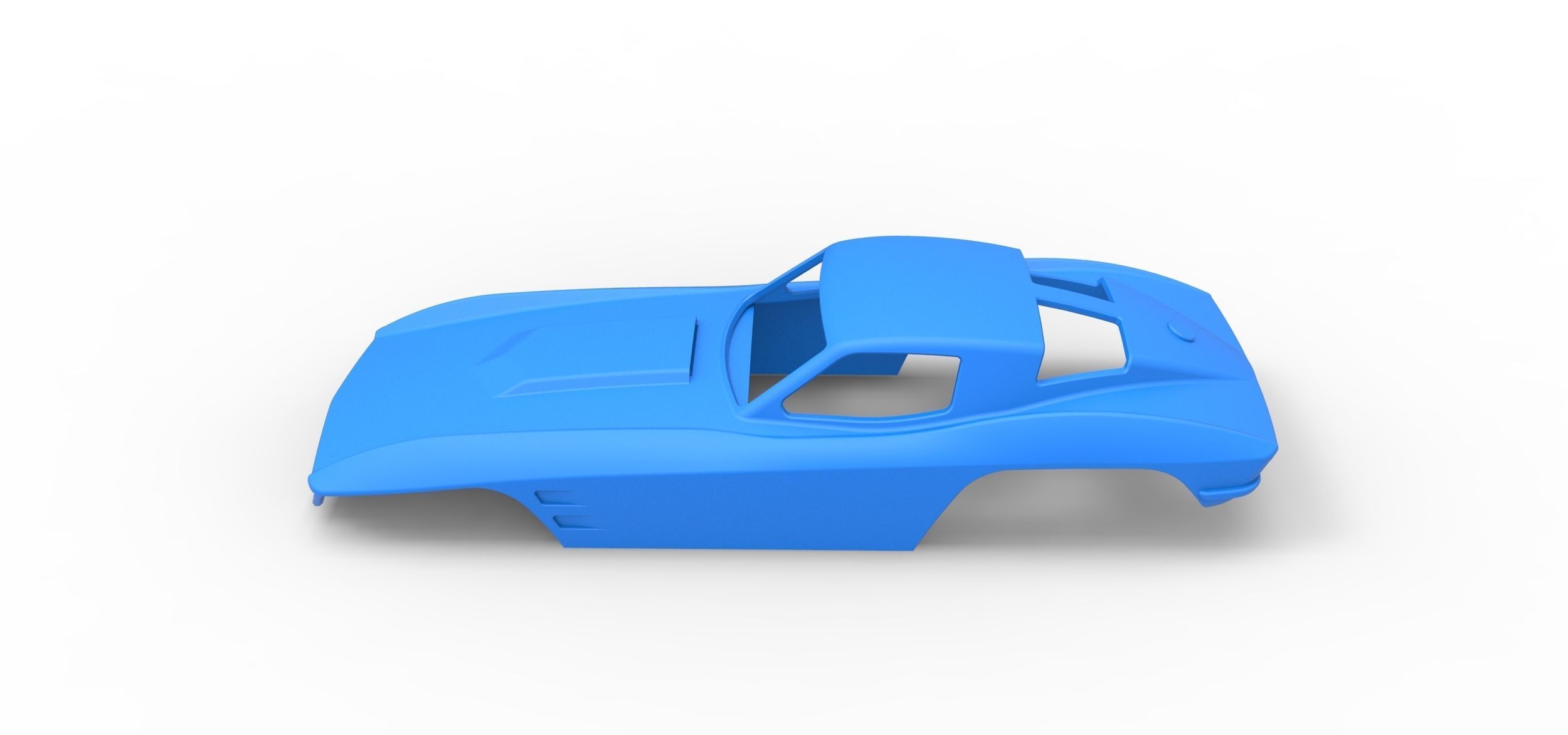 Sport car shell for monster truck Scale 1 to 25 3D print model_8