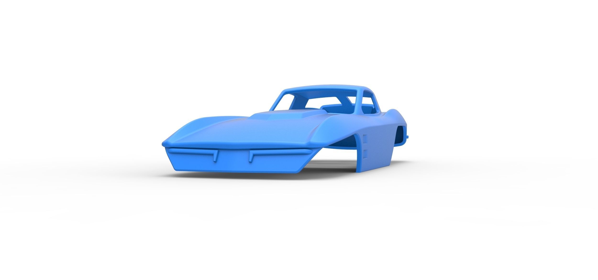 Sport car shell for monster truck Scale 1 to 25 3D print model_4