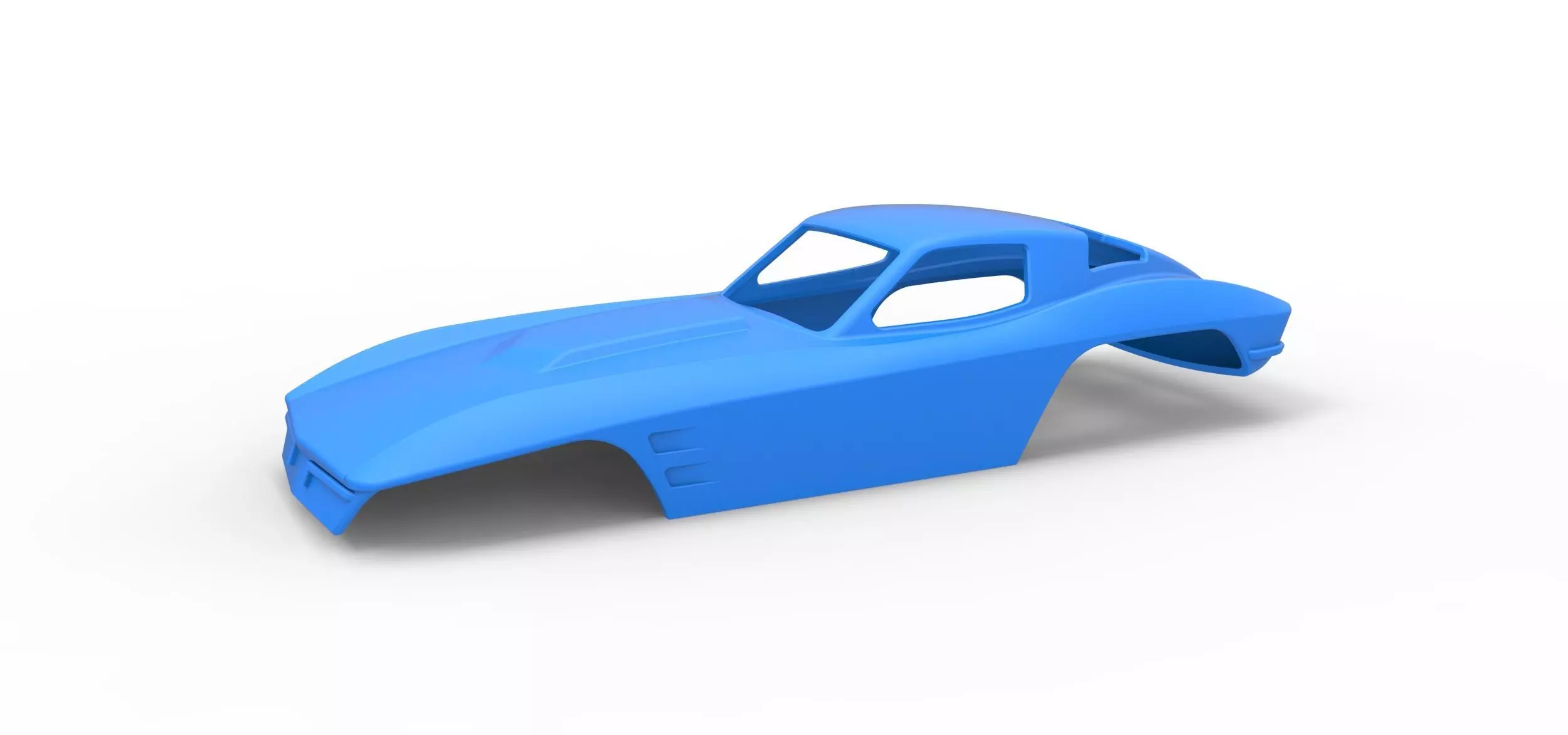 Sport car shell for monster truck Scale 1 to 25 3D print model_0