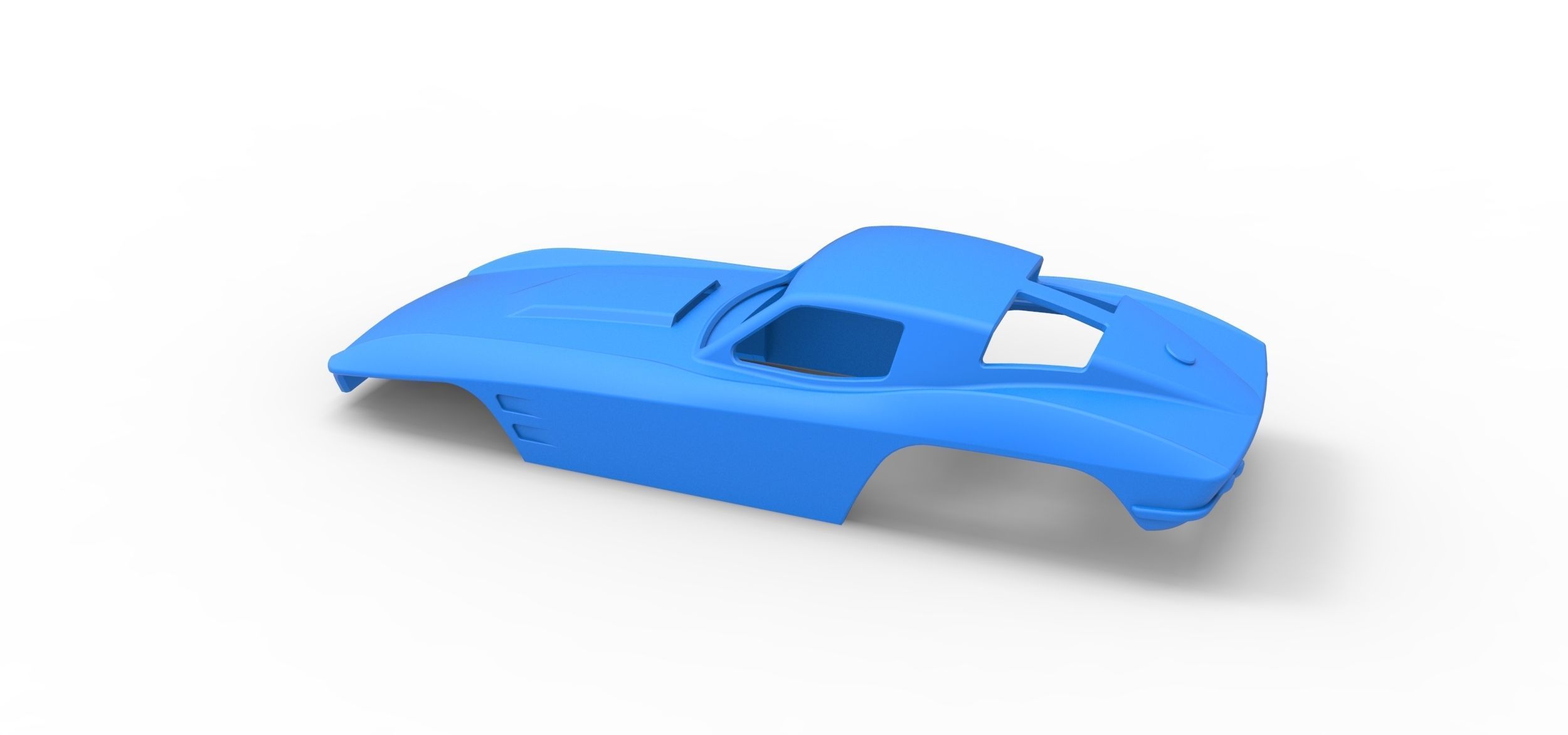 Sport car shell for monster truck Scale 1 to 25 3D print model_10