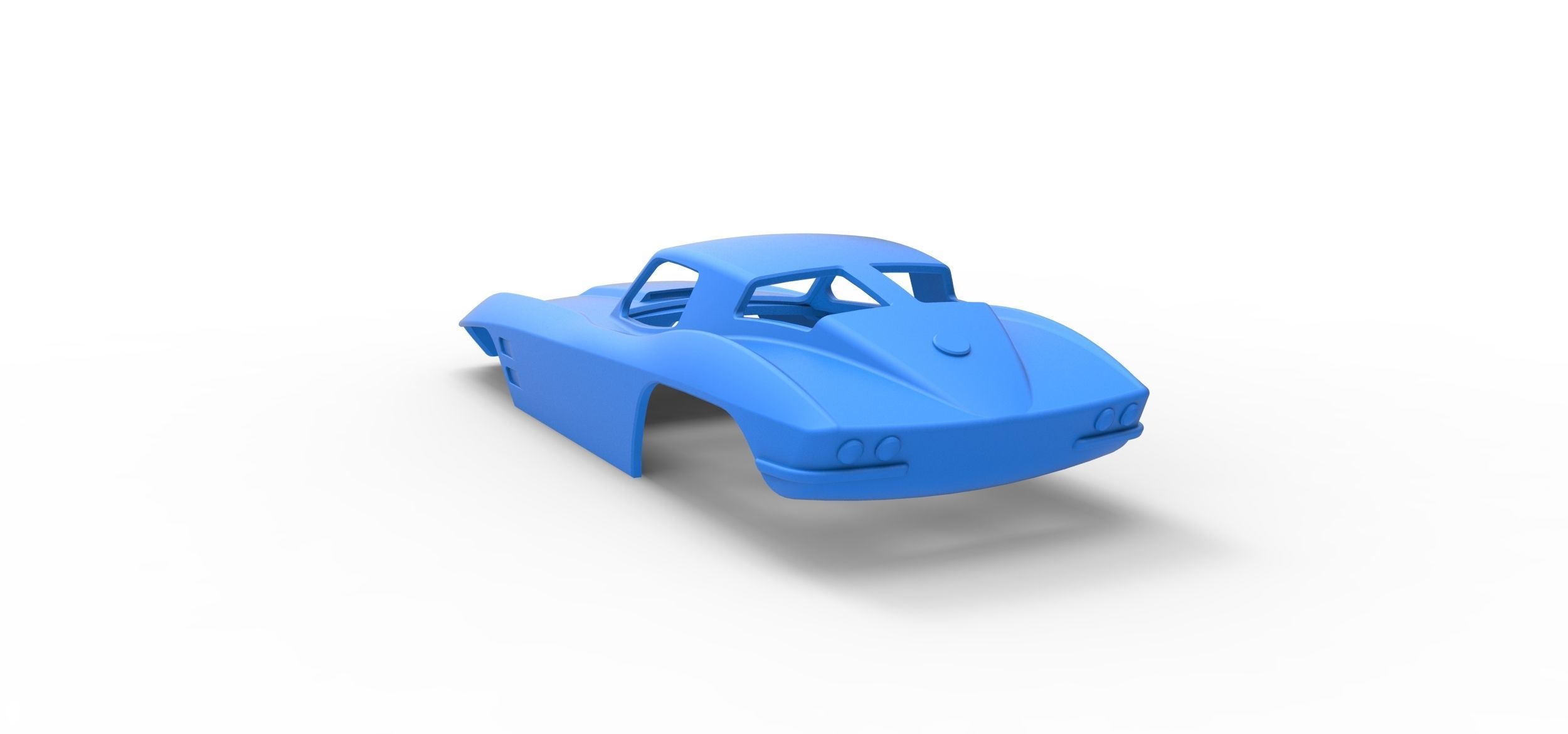 Sport car shell for monster truck Scale 1 to 25 3D print model_11