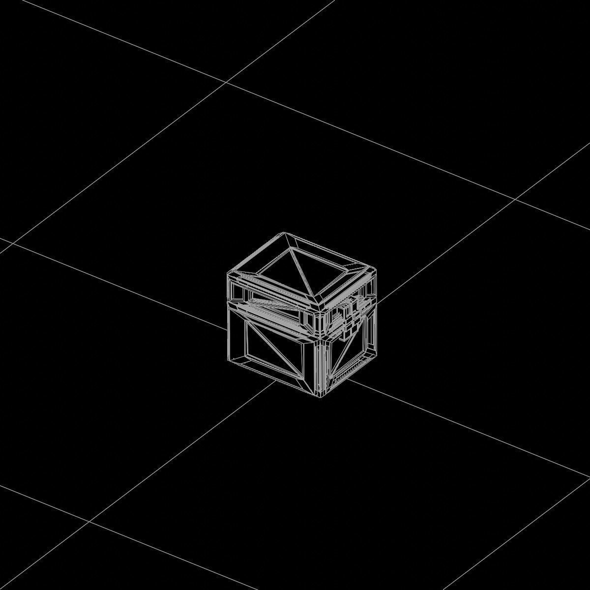 Sci-Fi Crate Box Container  Sci-Fi  Object Space  02 Low-poly 3D model_4
