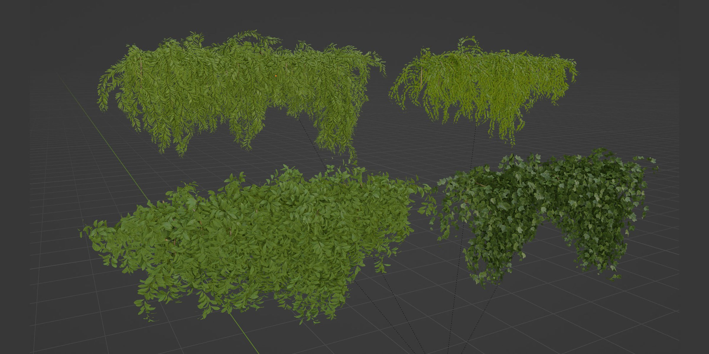 Hanging wall creeper plants collection-Blender-001 _20