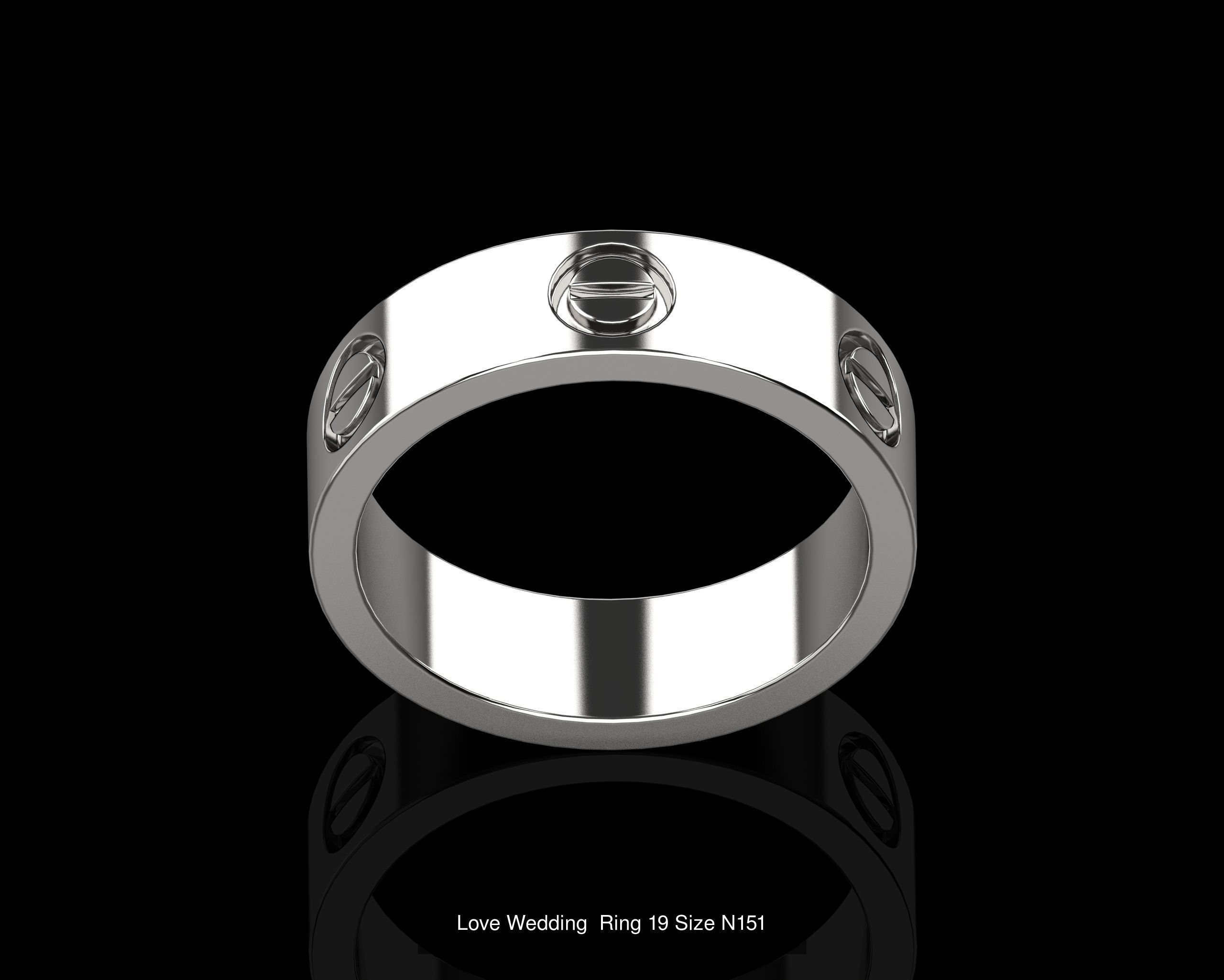 Love Rings in different sizes 16 to 21 N154 3D Model Collection_13