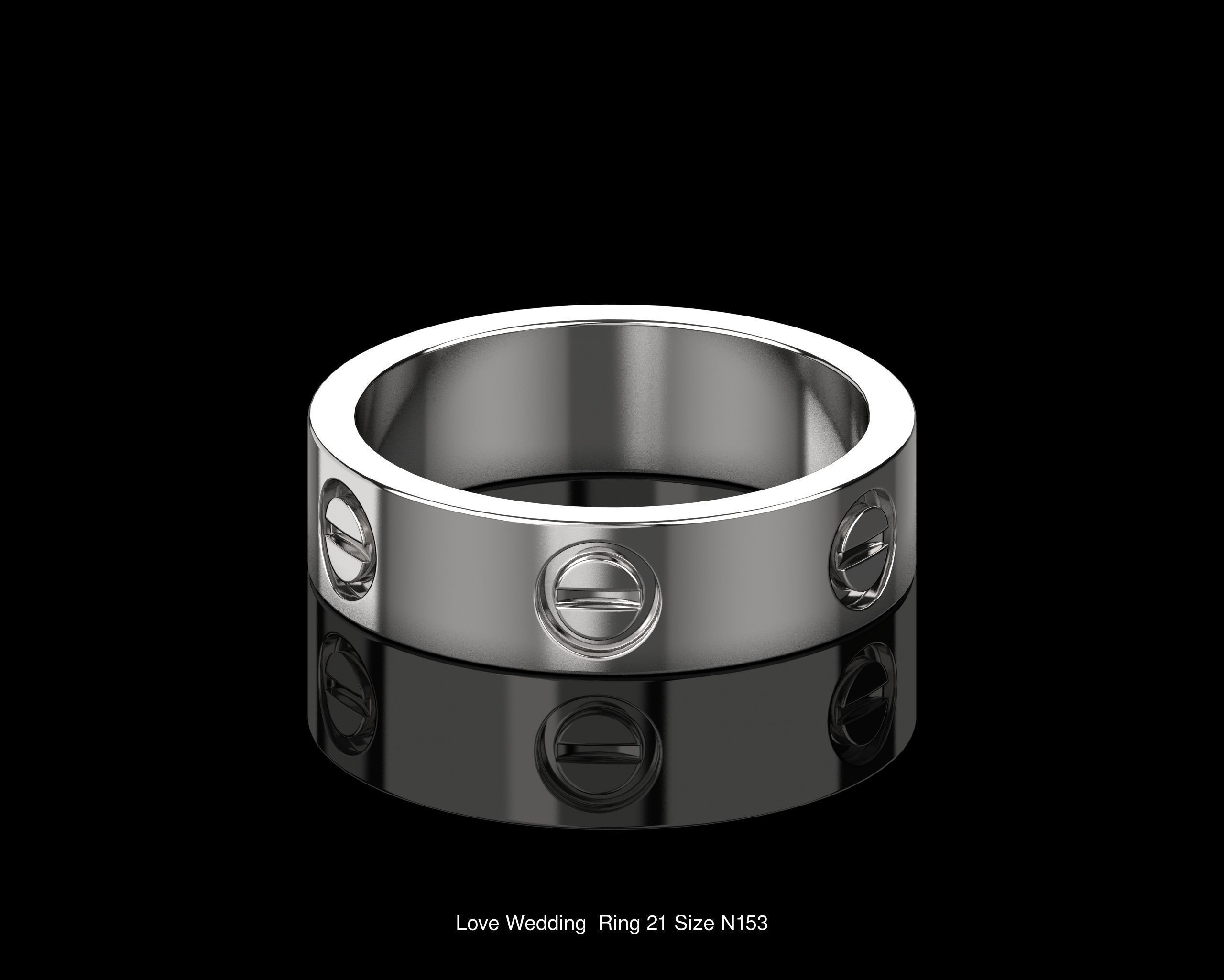 Love Rings in different sizes 16 to 21 N154 3D Model Collection_15