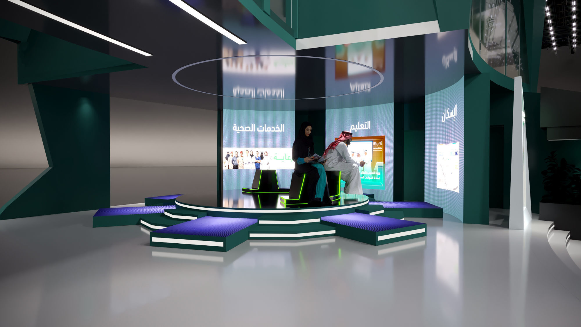 booth Ministry of Defense 1000m 3D model_13