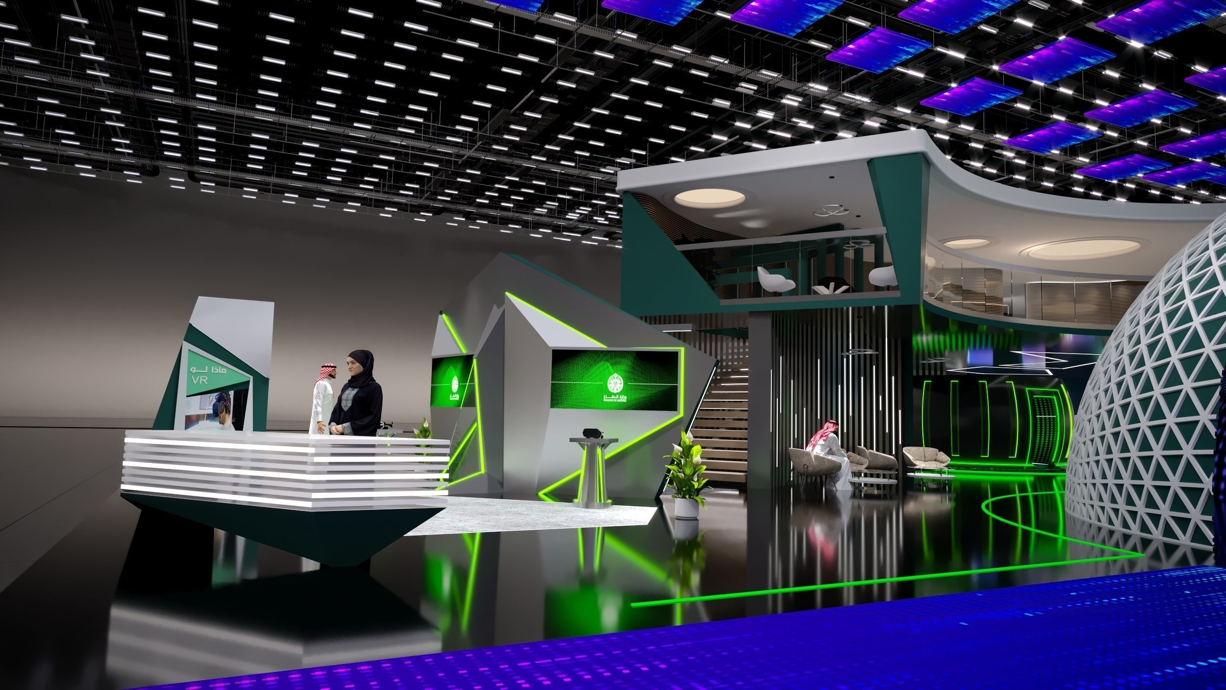 booth Ministry of Defense 1000m 3D model_6