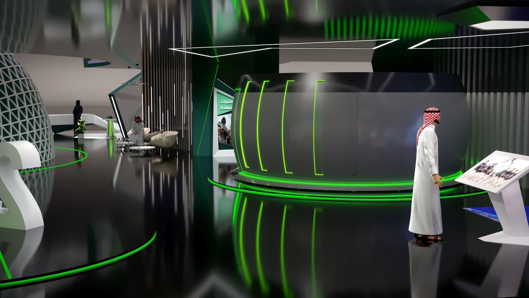 booth Ministry of Defense 1000m 3D model_37