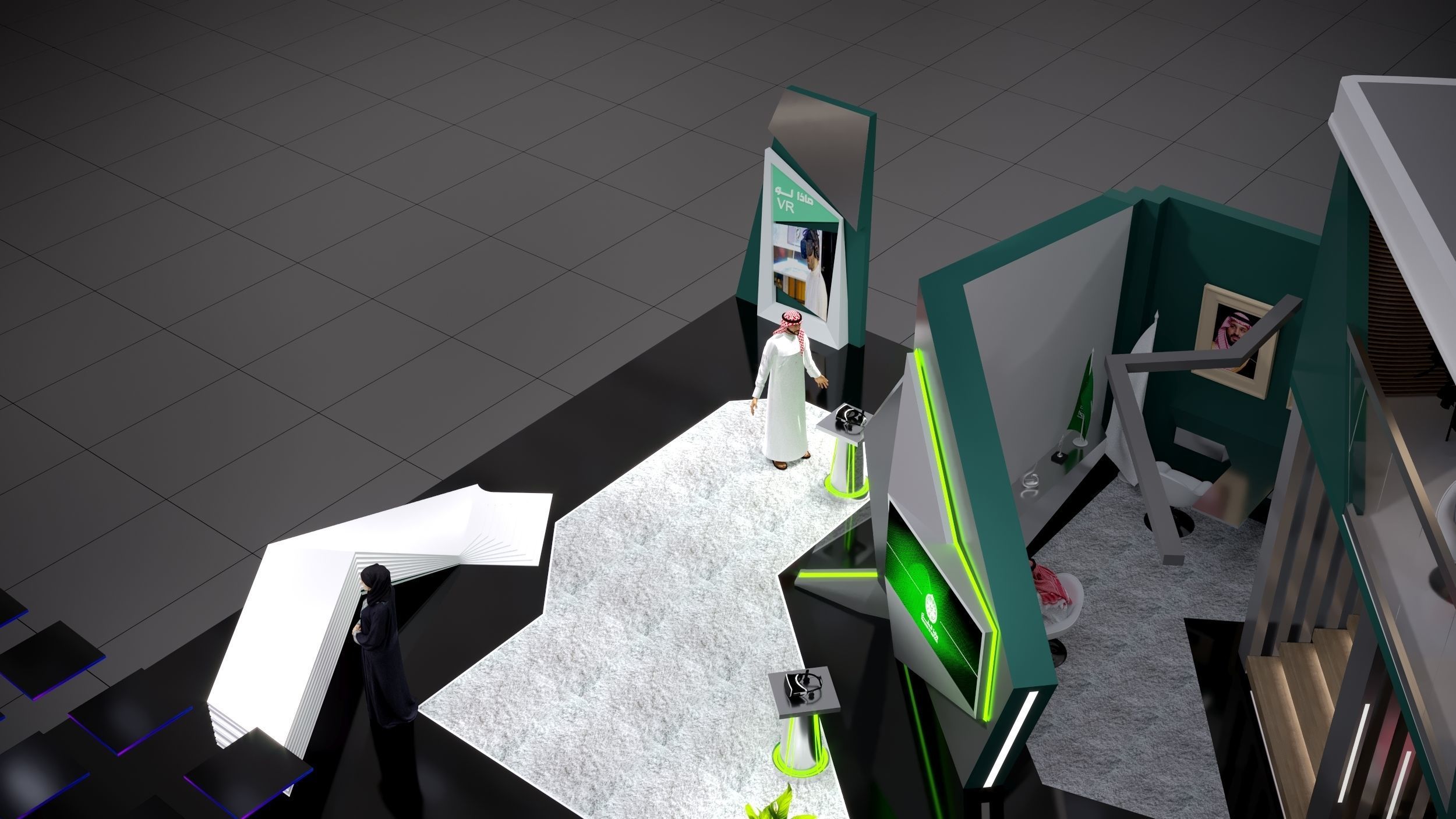 booth Ministry of Defense 1000m 3D model_5