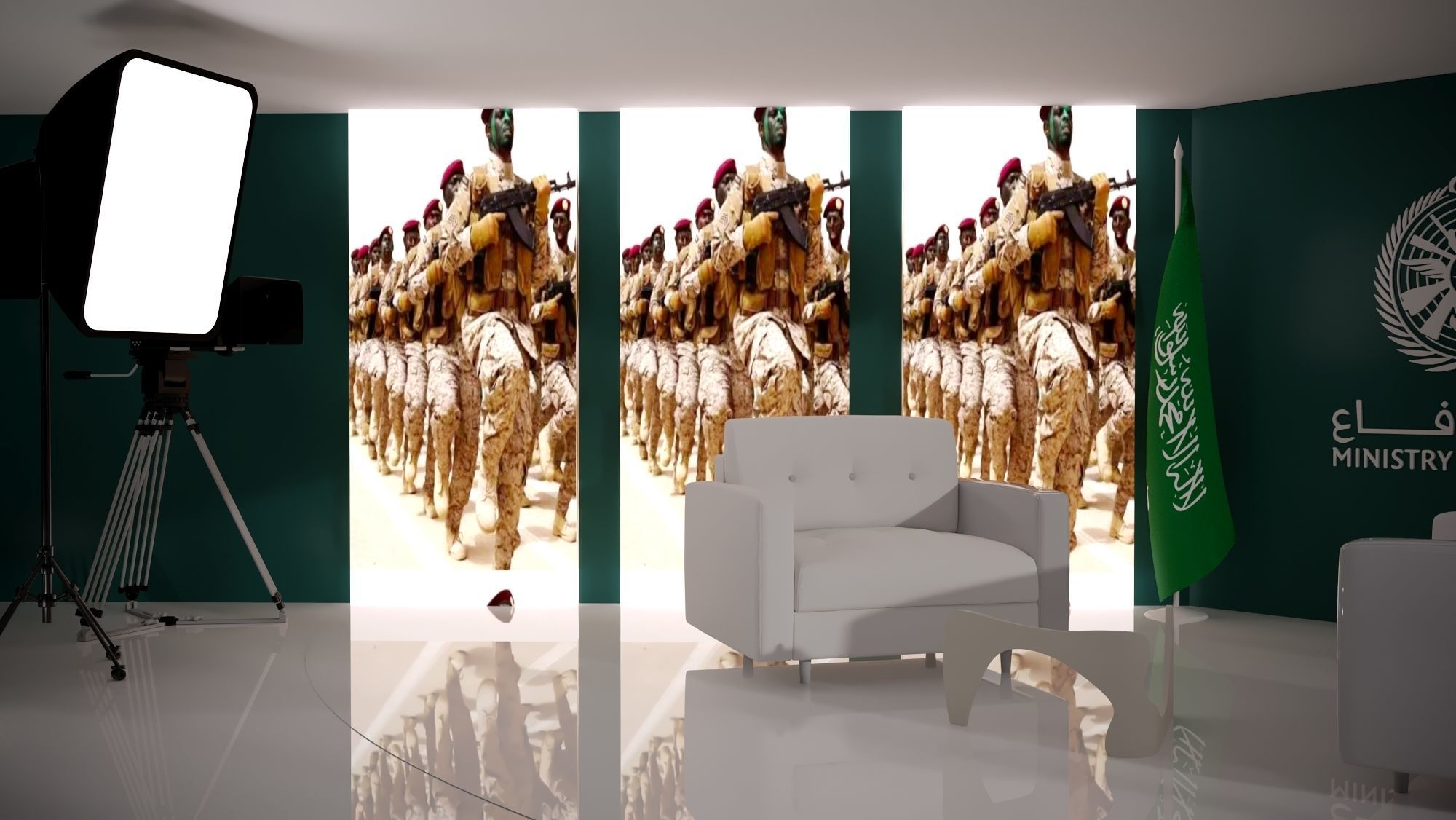 booth Ministry of Defense 1000m 3D model_48