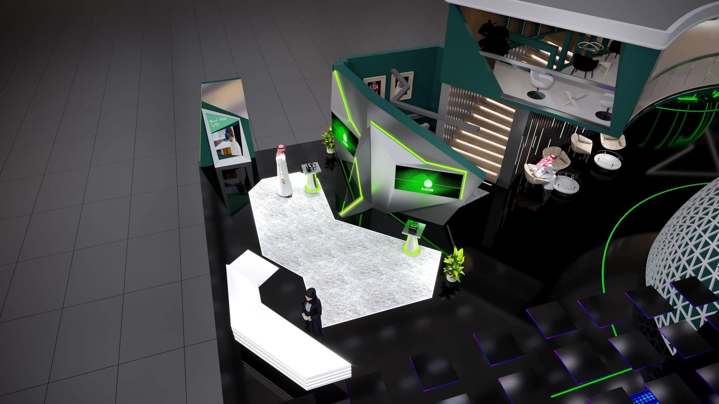 booth Ministry of Defense 1000m 3D model_2