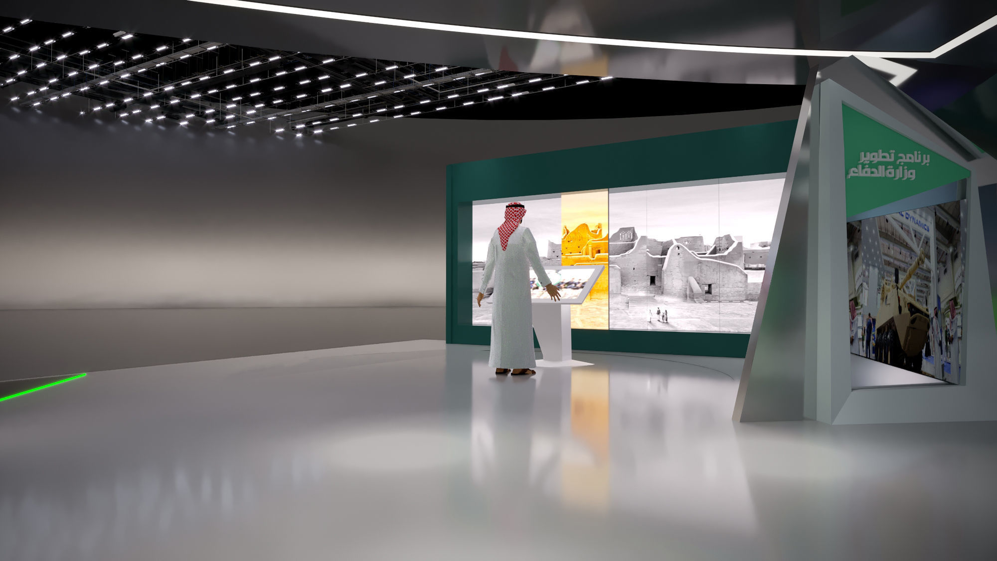 booth Ministry of Defense 1000m 3D model_7