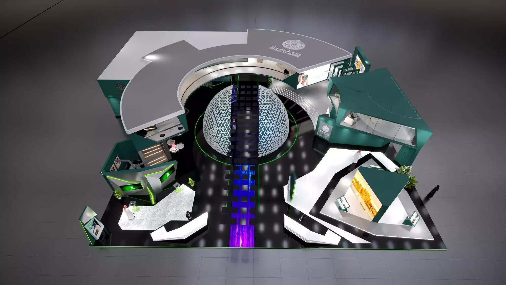 booth Ministry of Defense 1000m 3D model_0