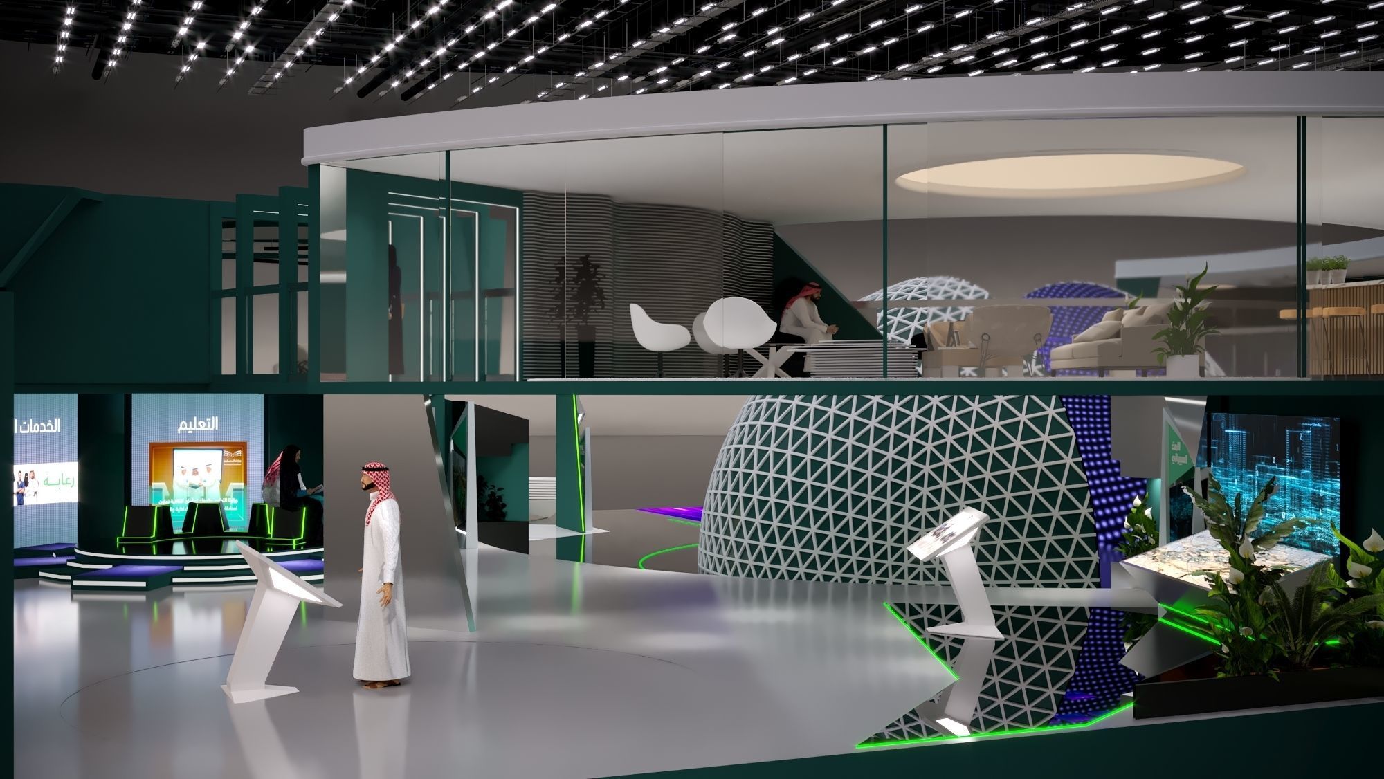 booth Ministry of Defense 1000m 3D model_41