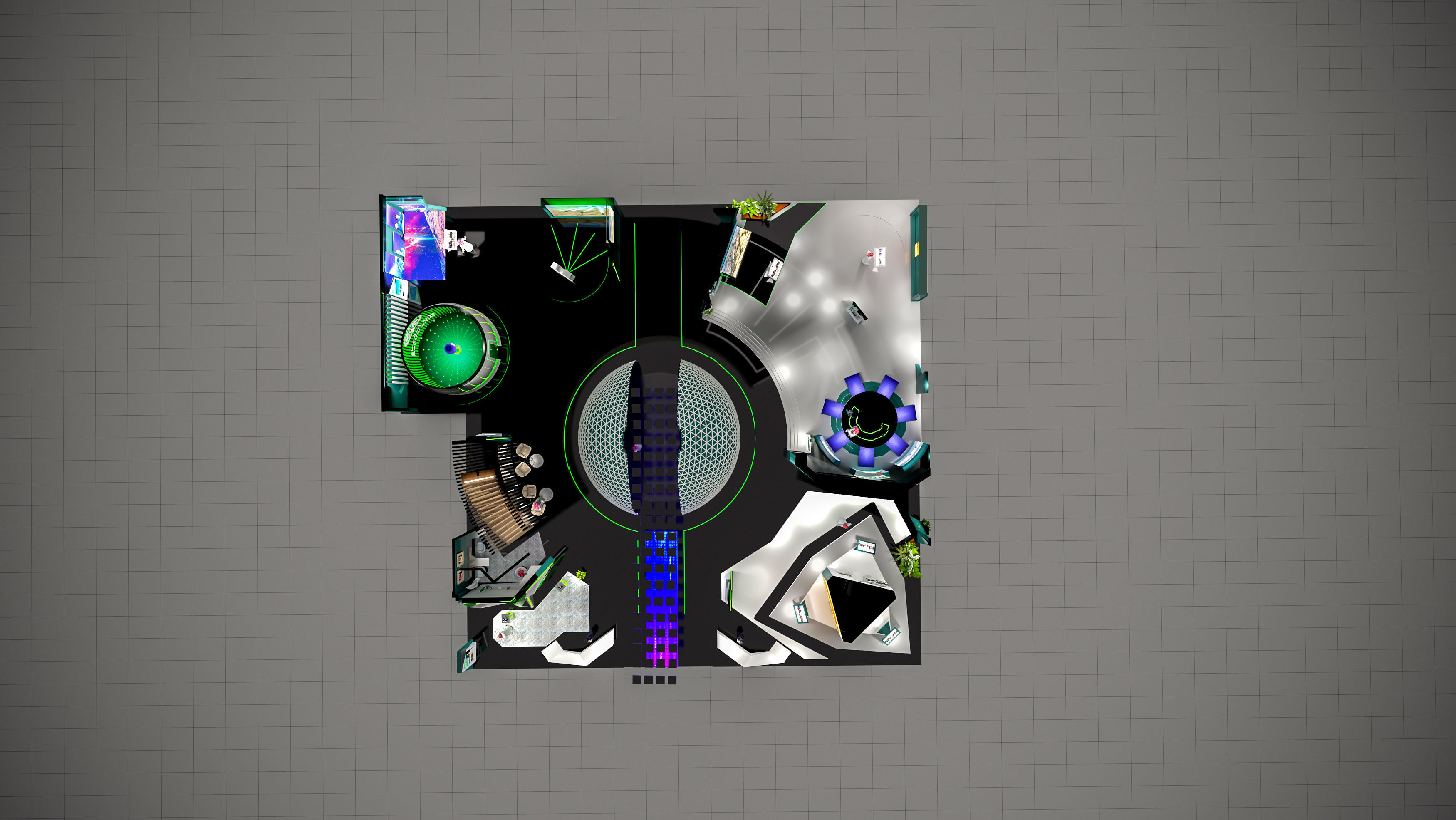 booth Ministry of Defense 1000m 3D model_72