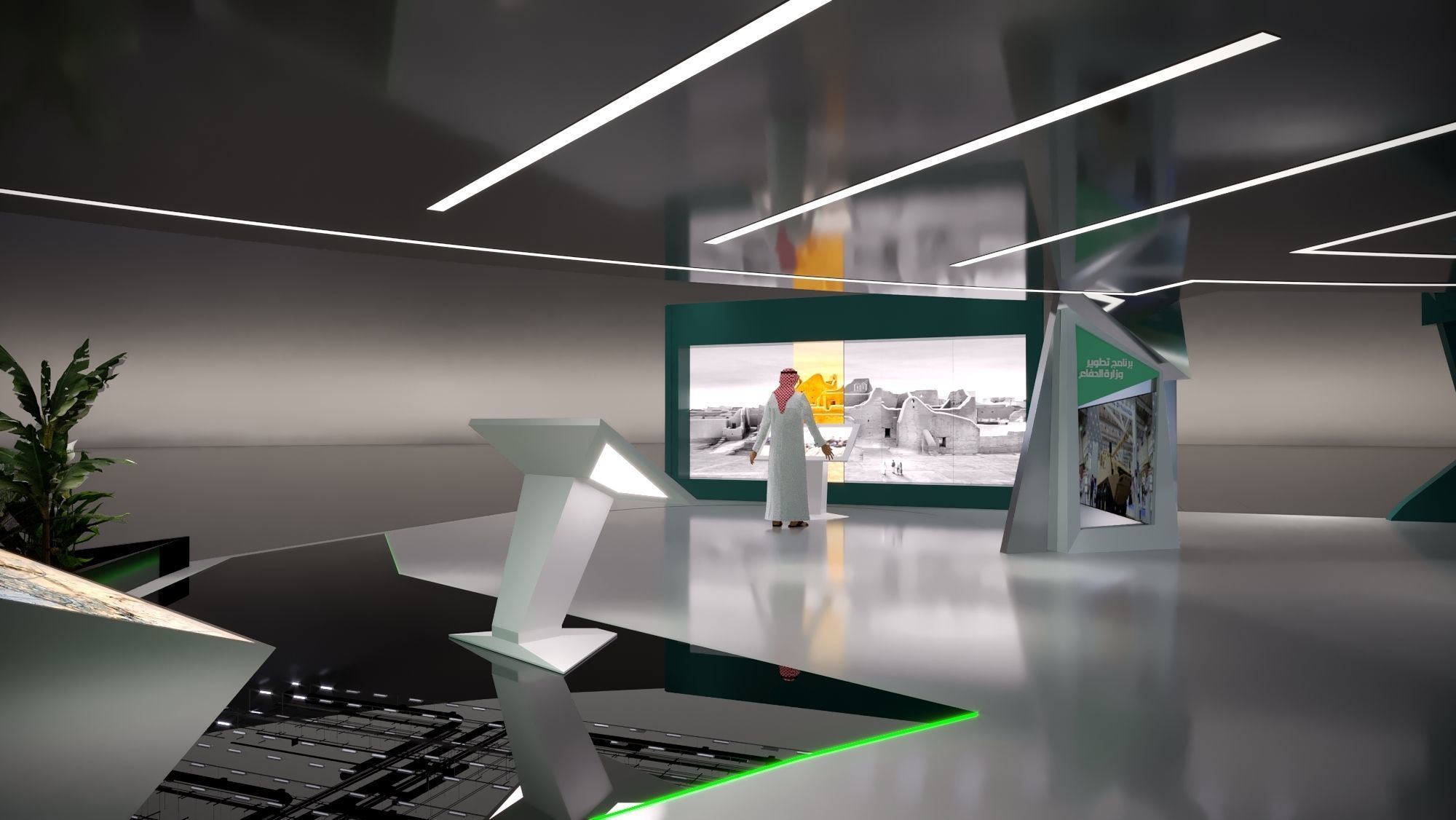 booth Ministry of Defense 1000m 3D model_11