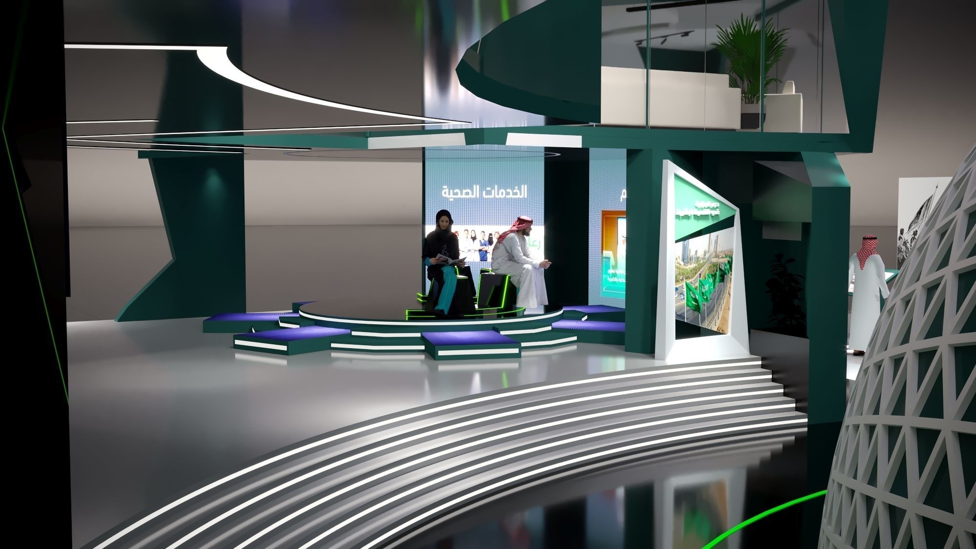 booth Ministry of Defense 1000m 3D model_12