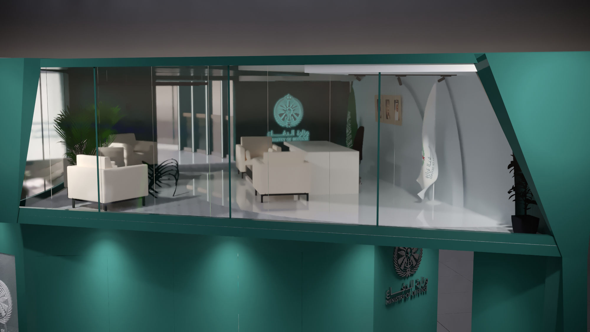 booth Ministry of Defense 1000m 3D model_16