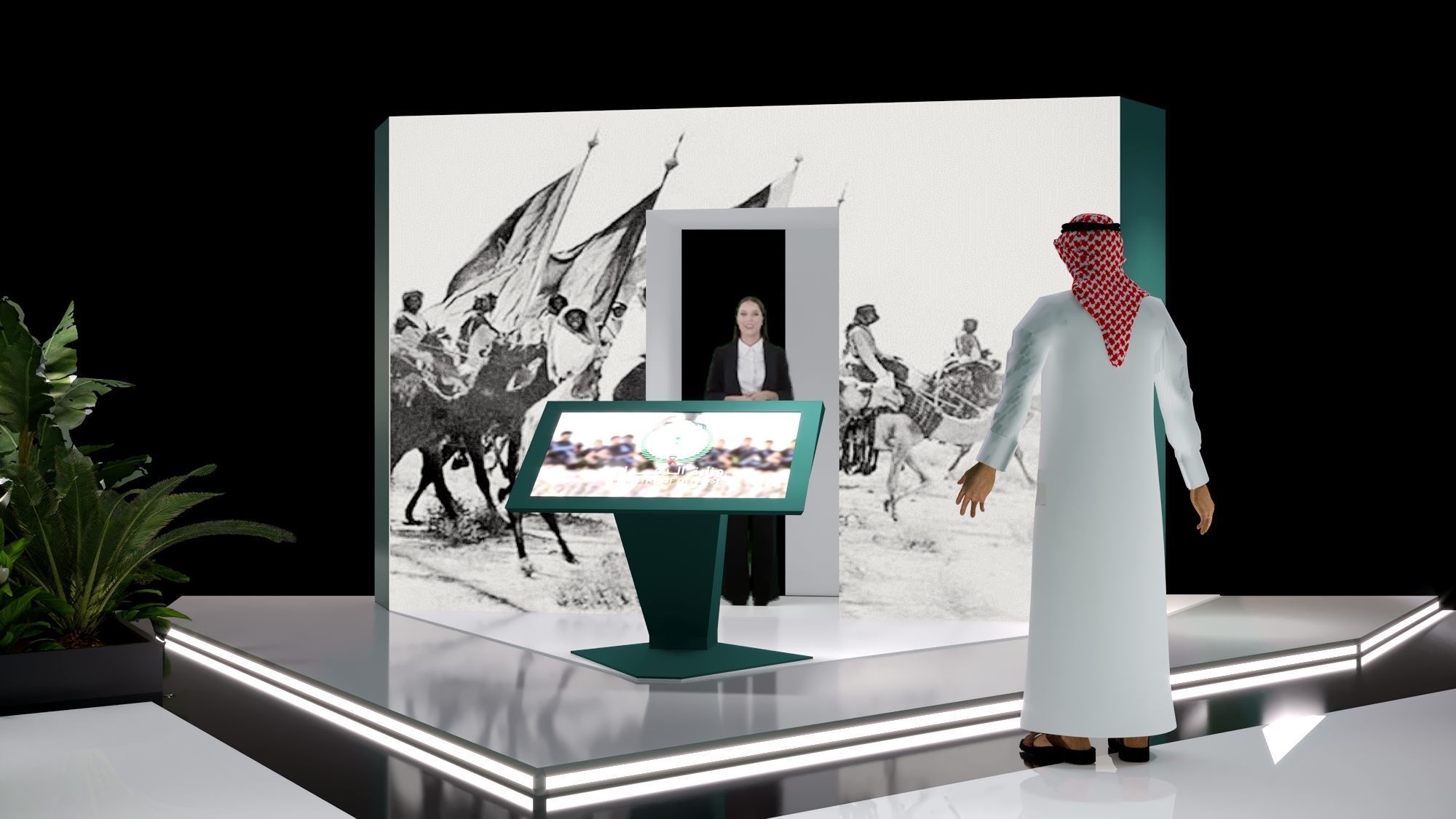 booth Ministry of Defense 1000m 3D model_35