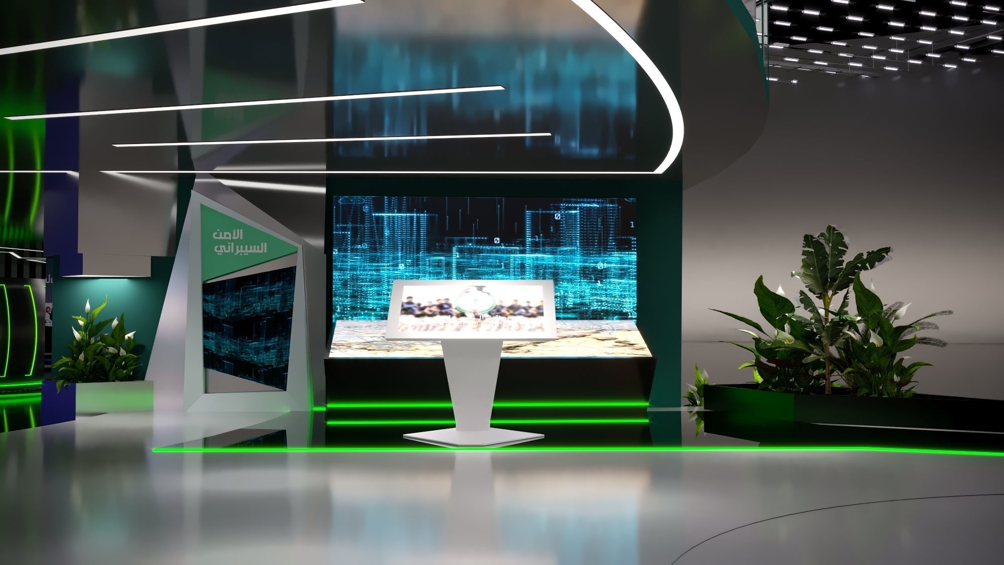 booth Ministry of Defense 1000m 3D model_19