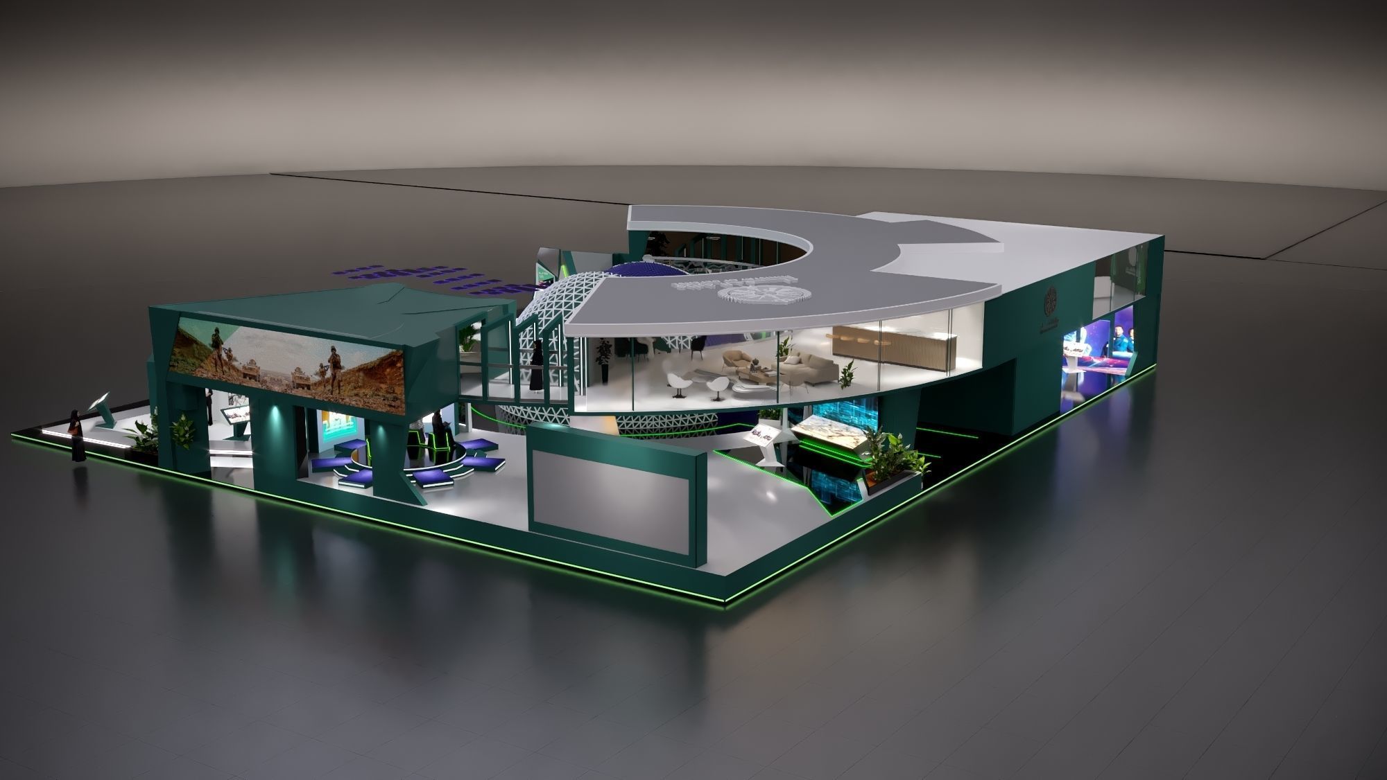 booth Ministry of Defense 1000m 3D model_63