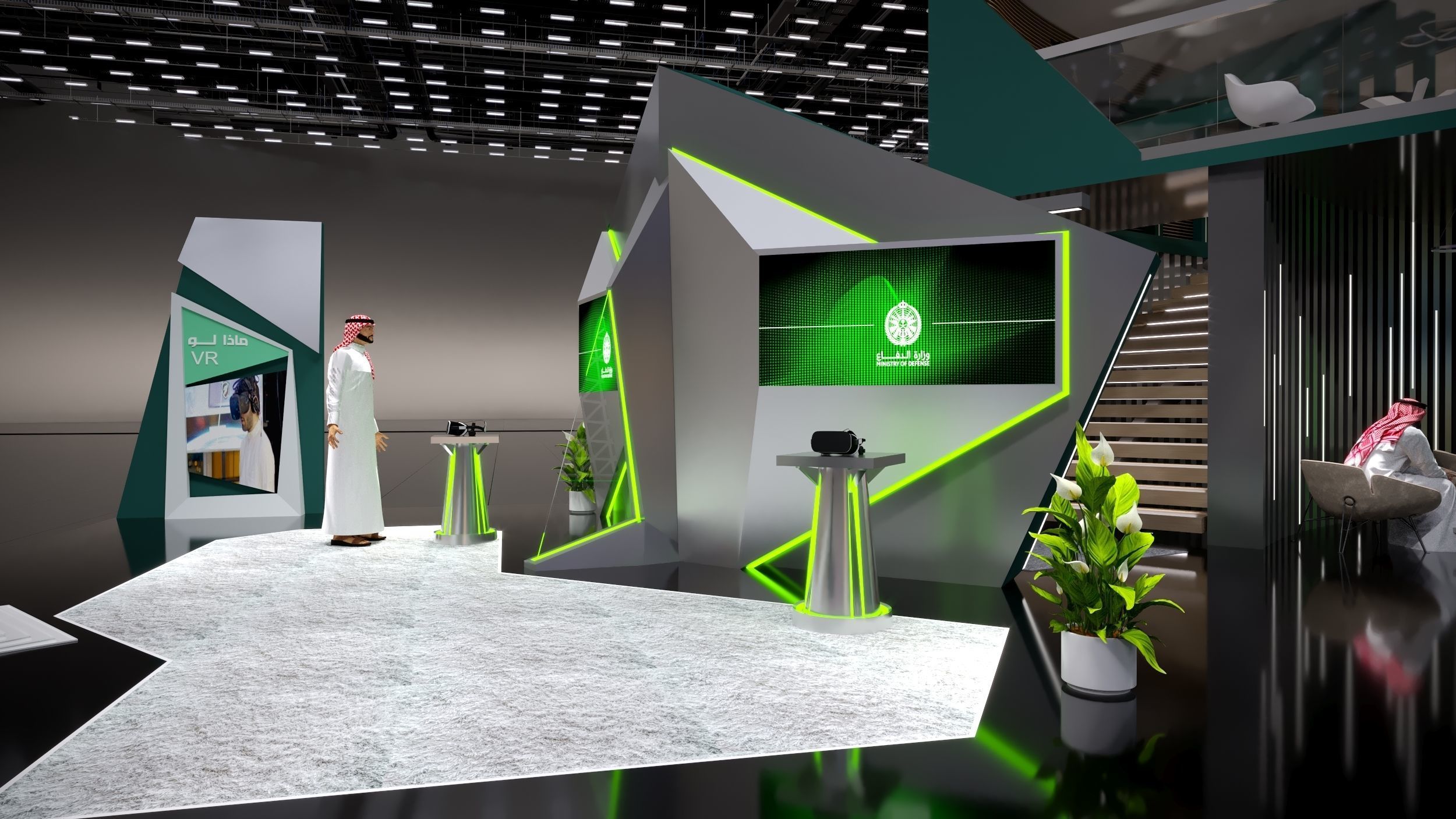 booth Ministry of Defense 1000m 3D model_4