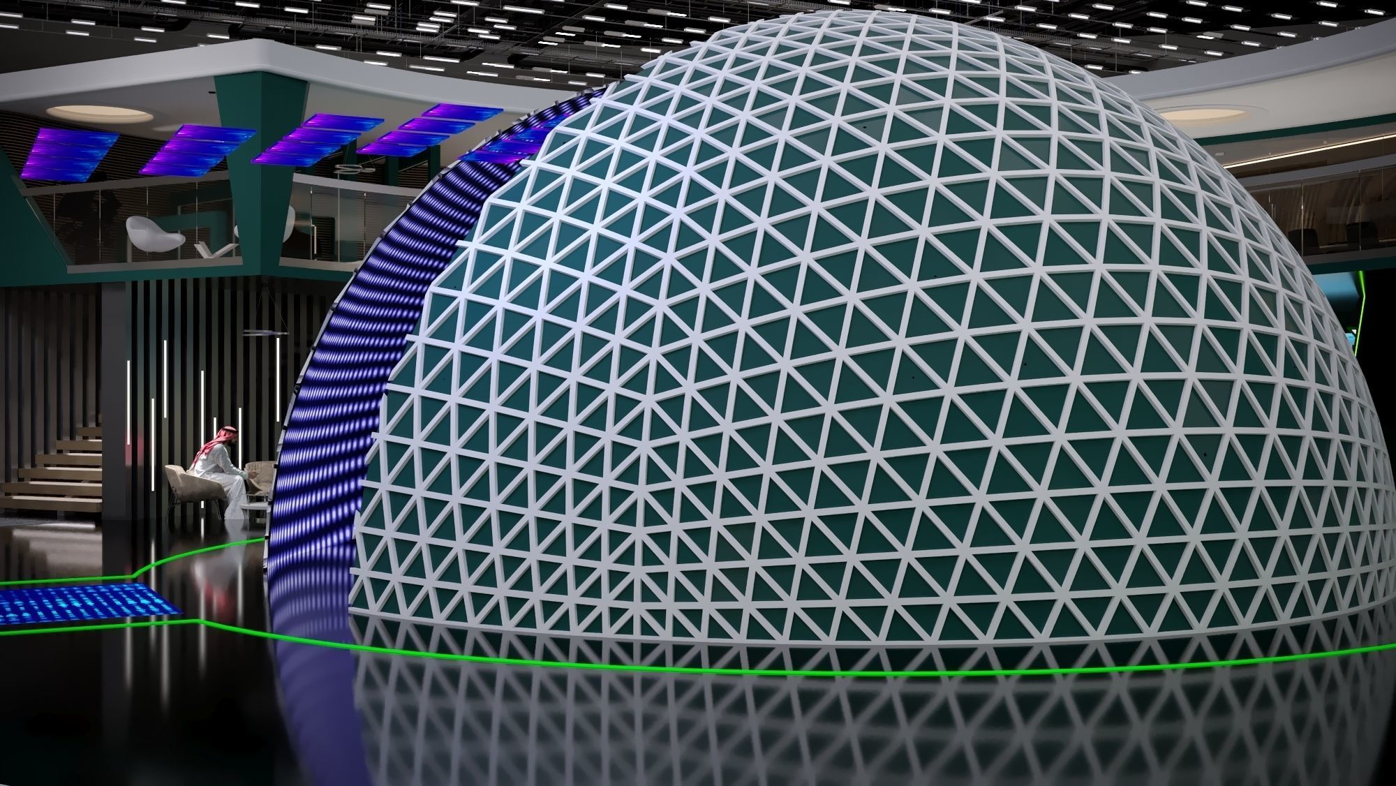 booth Ministry of Defense 1000m 3D model_50