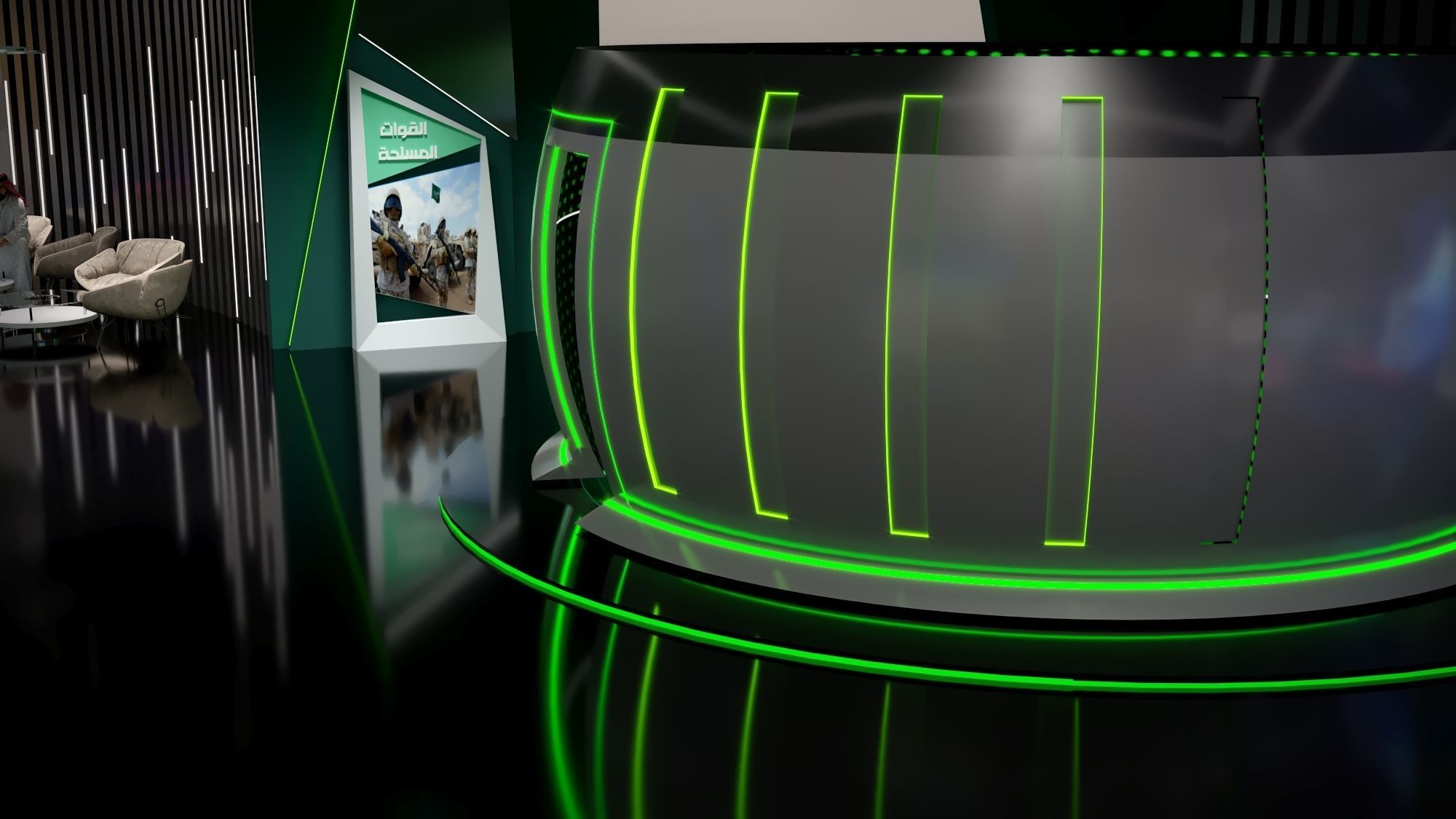 booth Ministry of Defense 1000m 3D model_43