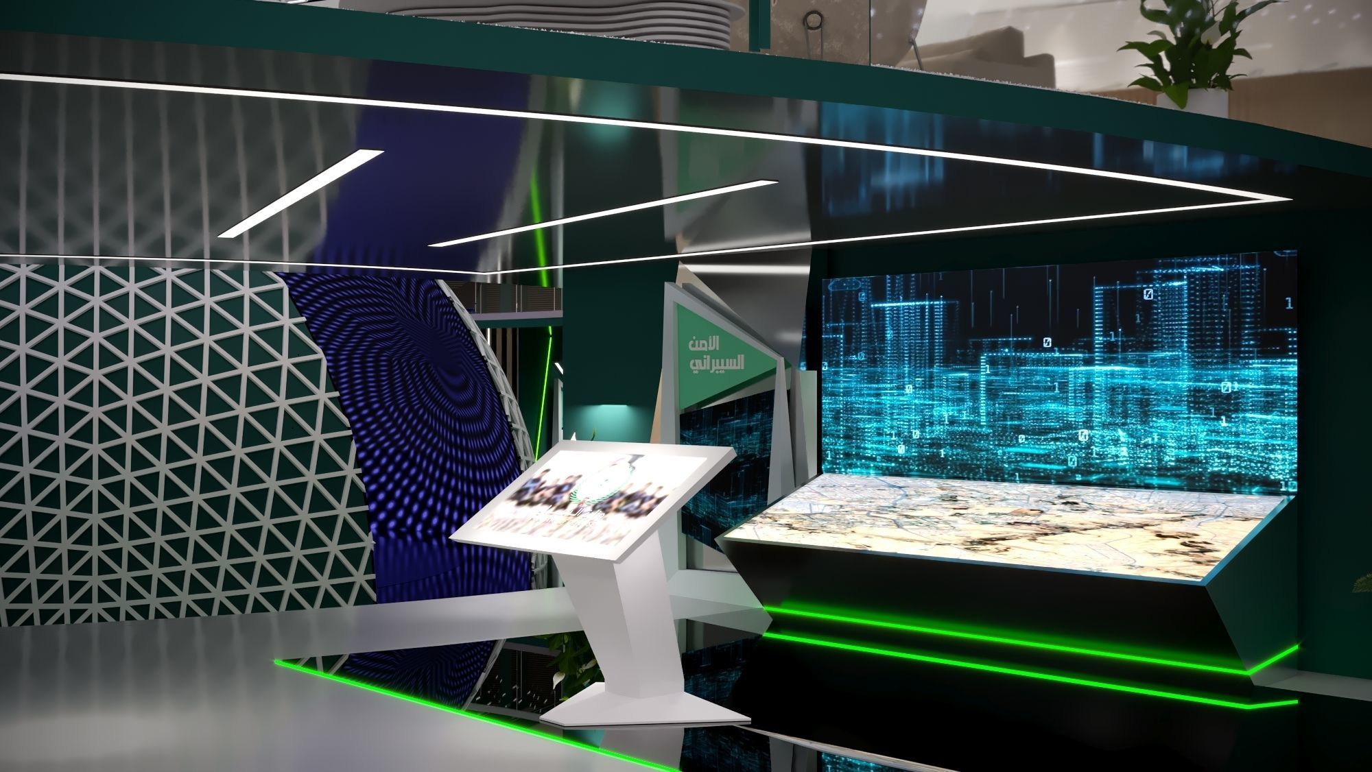 booth Ministry of Defense 1000m 3D model_24