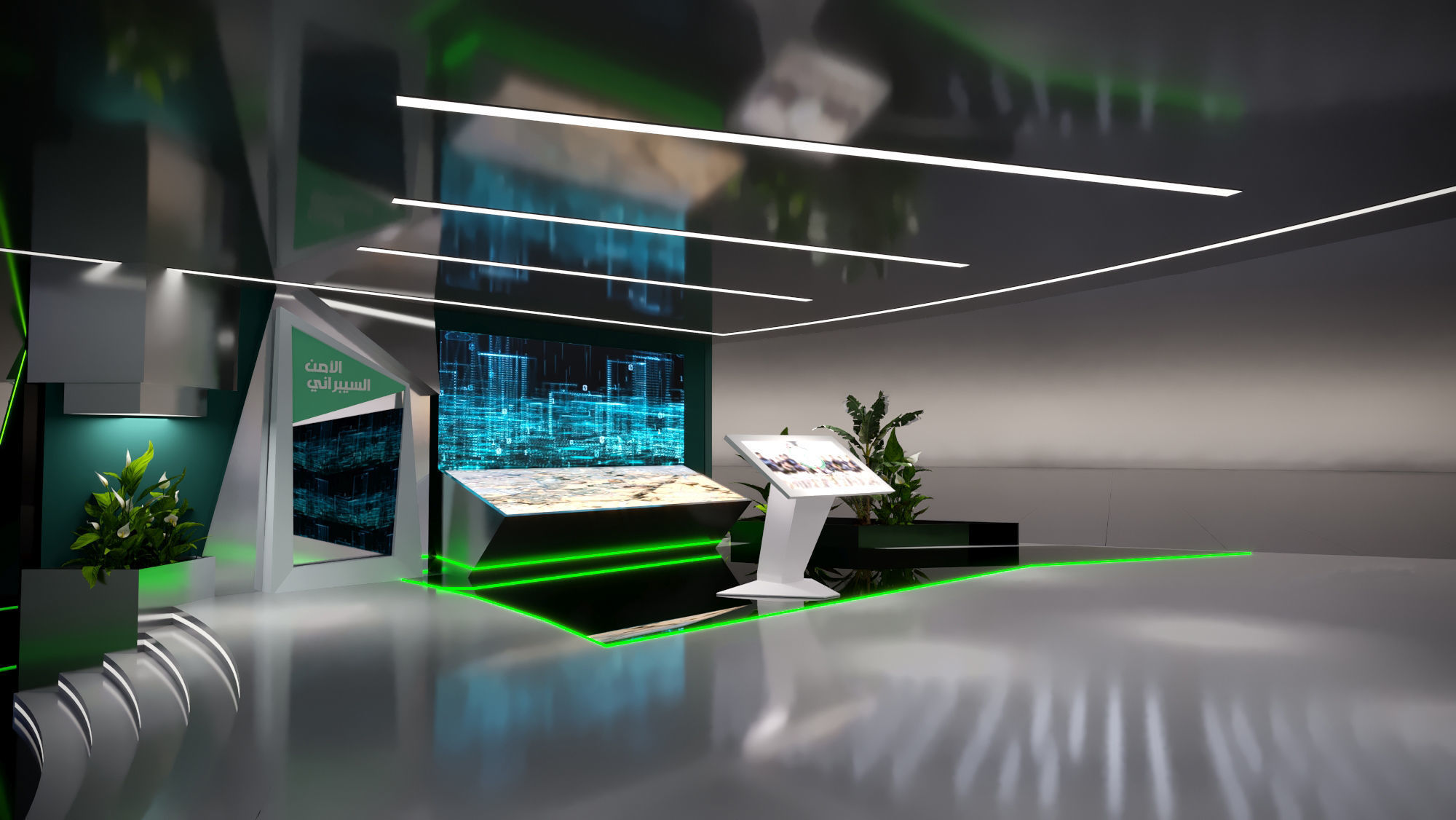 booth Ministry of Defense 1000m 3D model_9