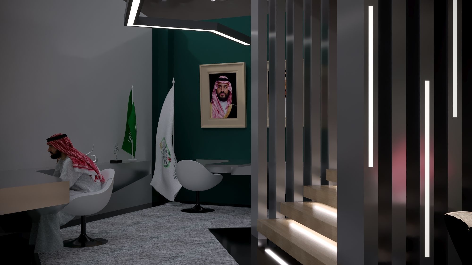 booth Ministry of Defense 1000m 3D model_46