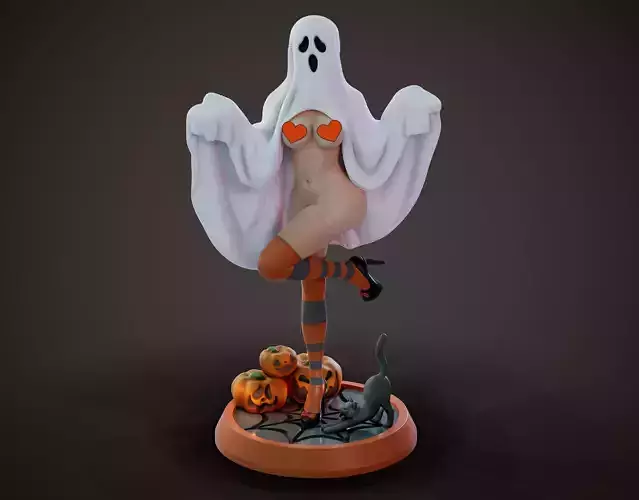 3D Print model - Cute ghost - b 3D print model