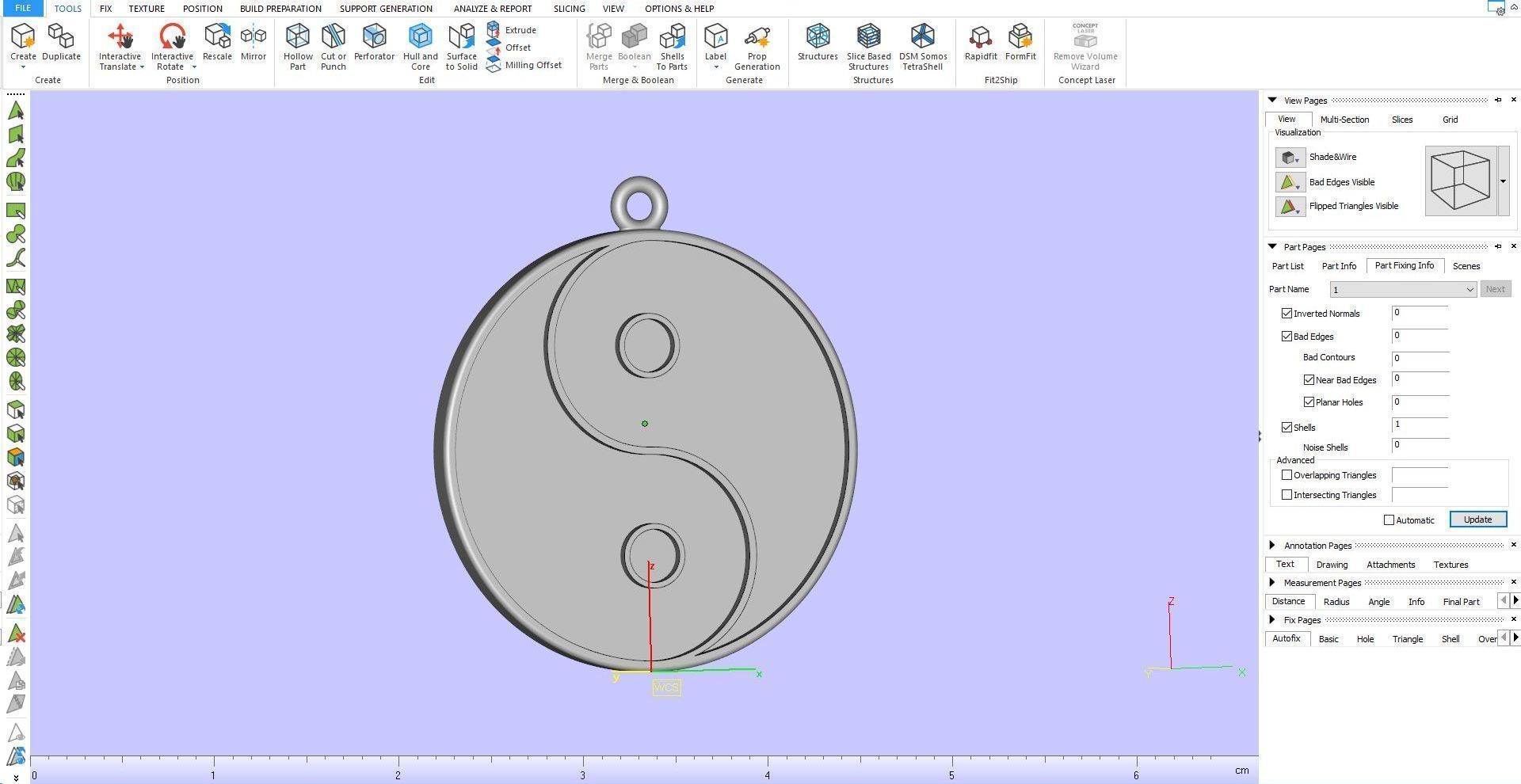 Pendant Yin and Yang 3D print model_11