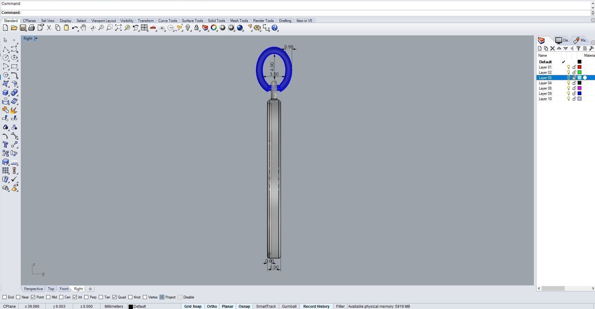 Pendant Yin and Yang 3D print model_8