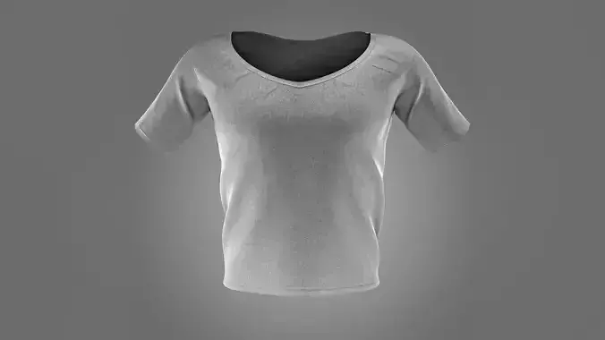 Douche bag neck T-shirt Male Low-poly 3D model