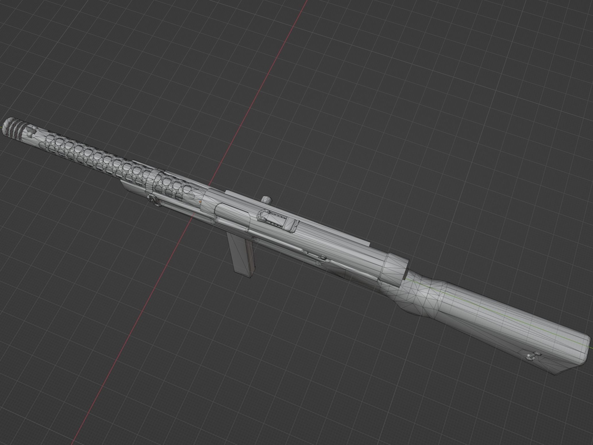 Beretta MAB 38 Low-poly 3D model_10