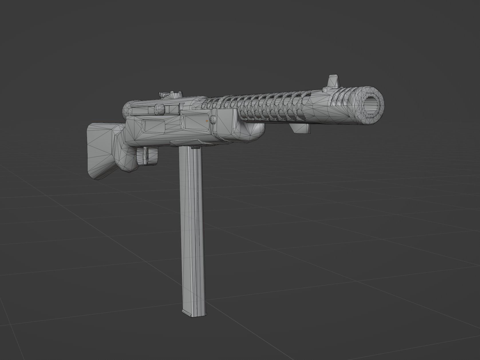 Beretta MAB 38 Low-poly 3D model_7