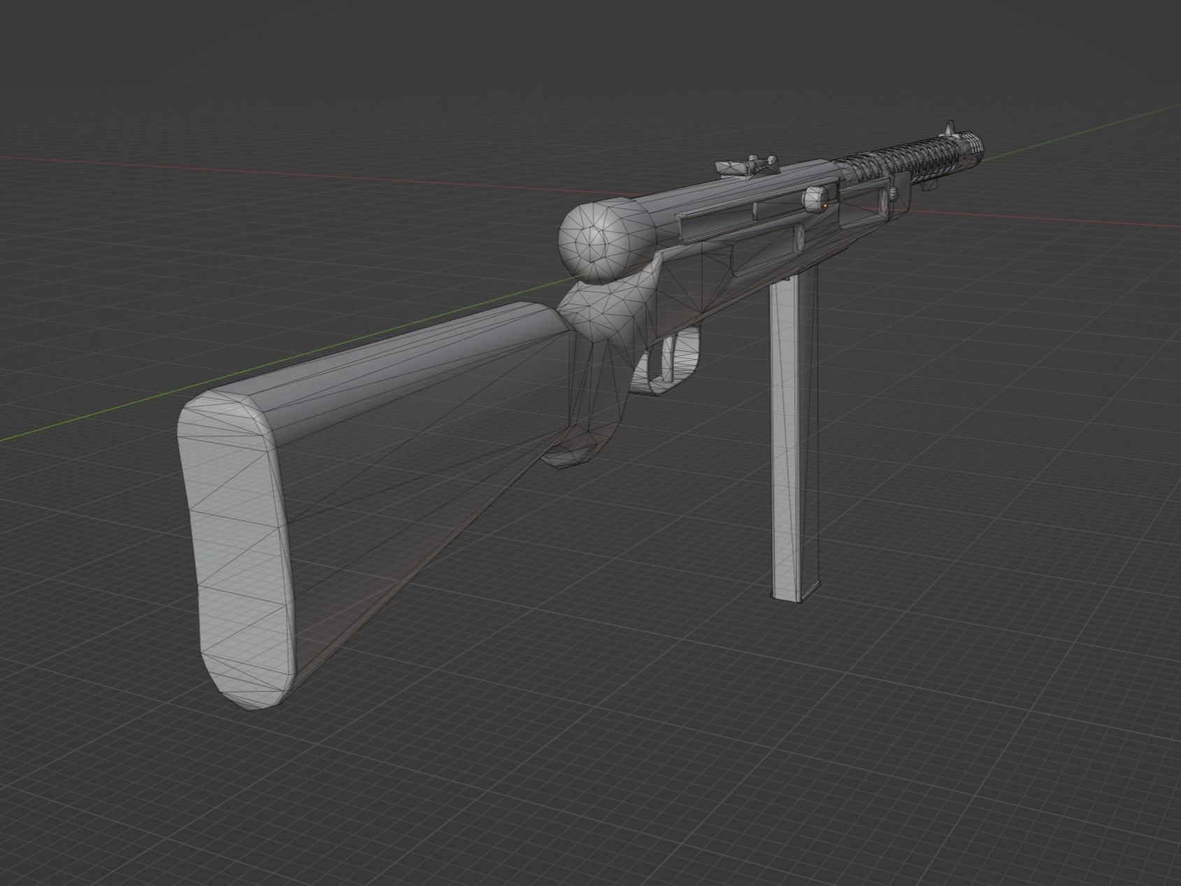 Beretta MAB 38 Low-poly 3D model_4