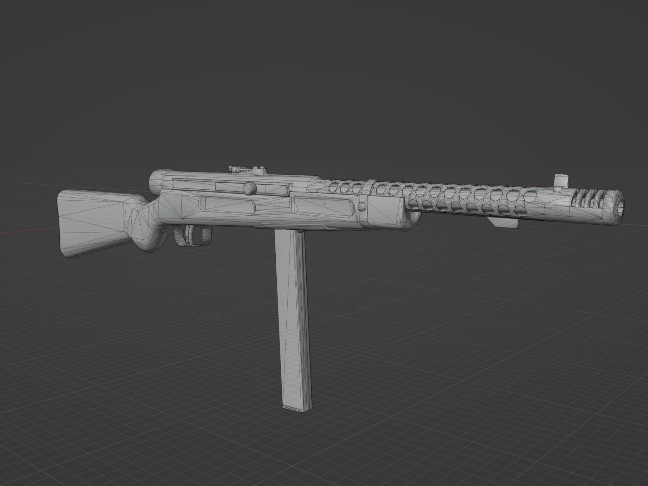 Beretta MAB 38 Low-poly 3D model_6