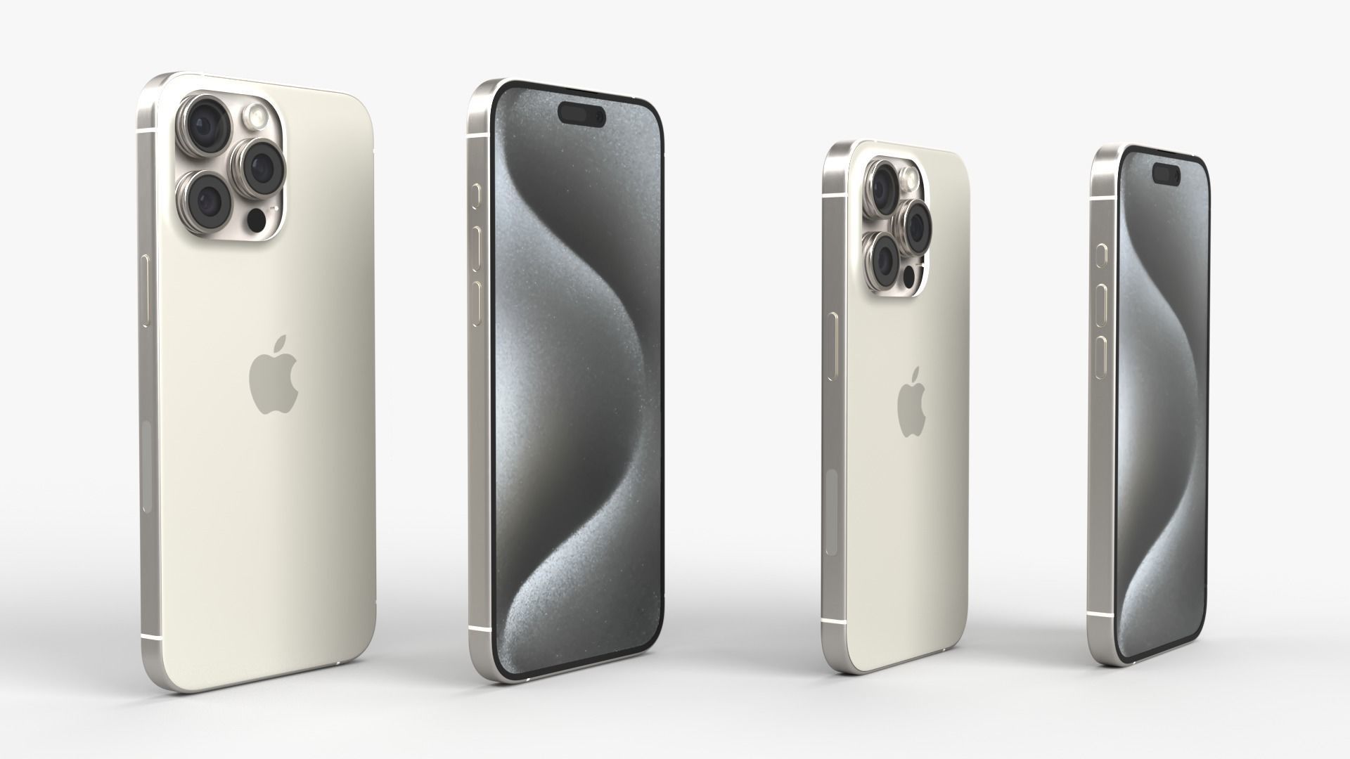Apple iphone 15 pro  and pro max all colors  3D model_5