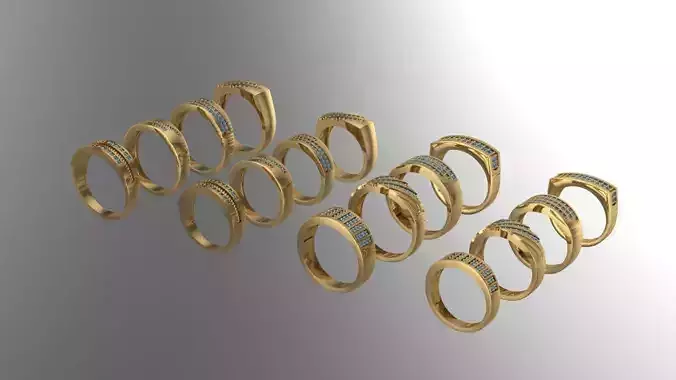 8 pair of gold rings