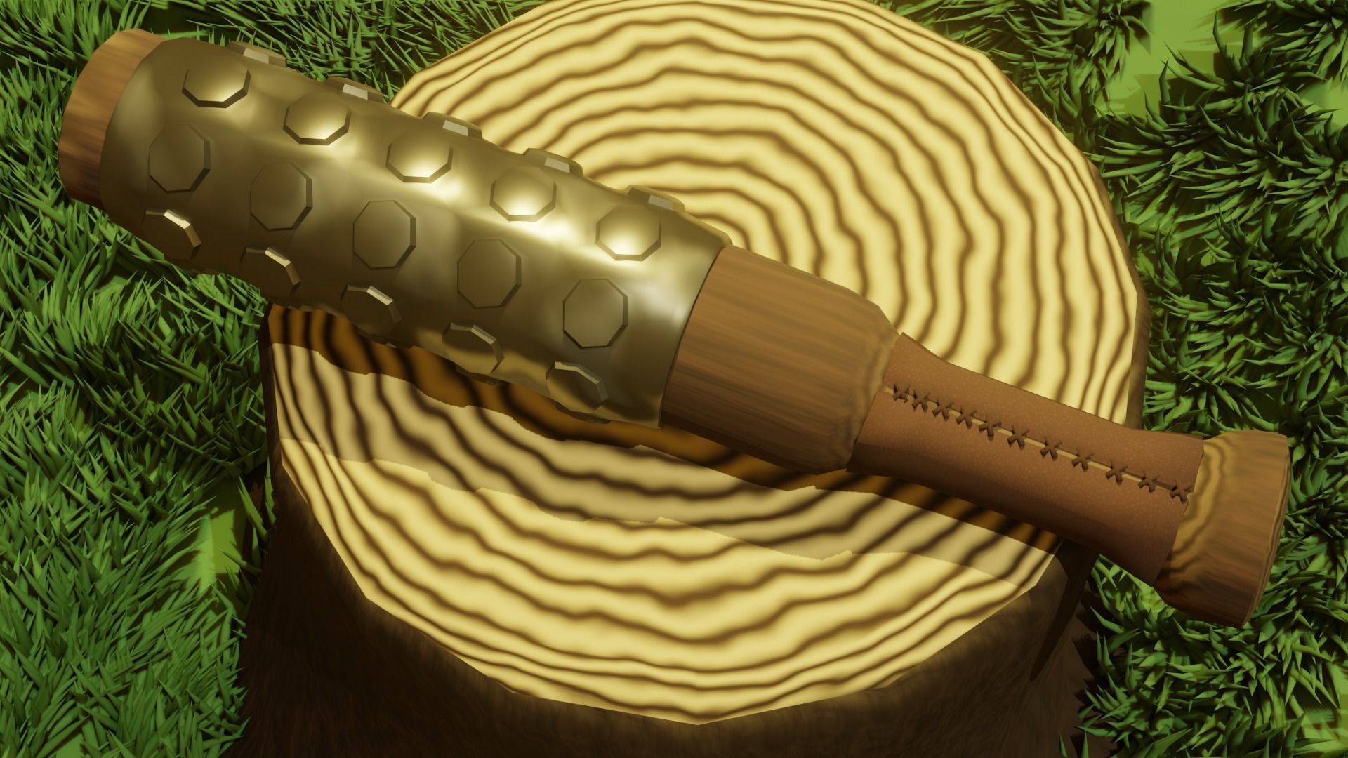 Simple Fantasy Club Low-poly 3D model_2