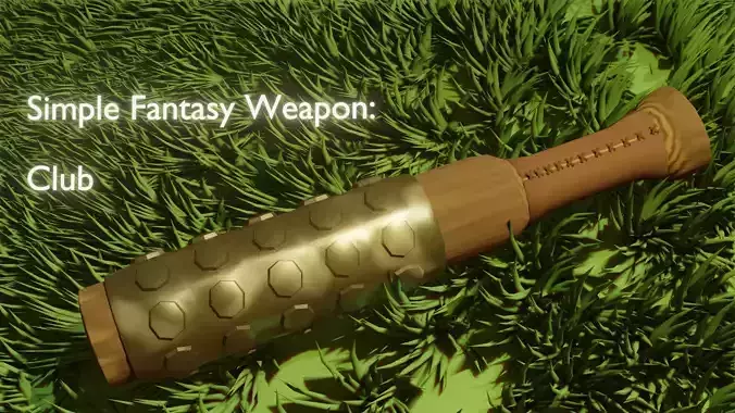 Simple Fantasy Club Low-poly 3D model