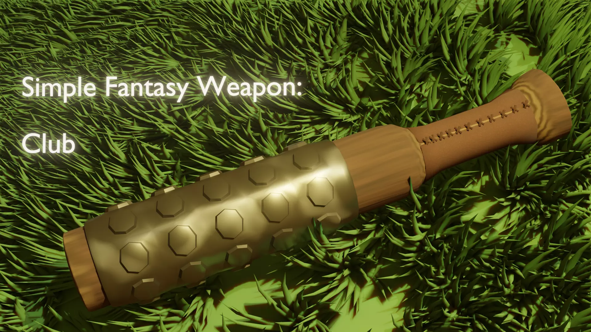 Simple Fantasy Club Low-poly 3D model_0