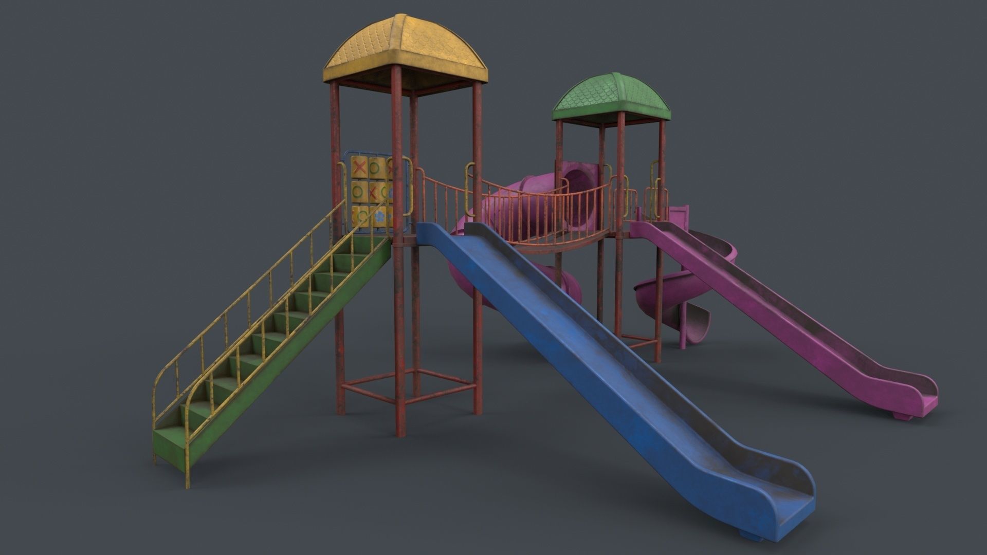 PBR Playground Outdoor Jungle Gym 14 Low-poly 3D model_74