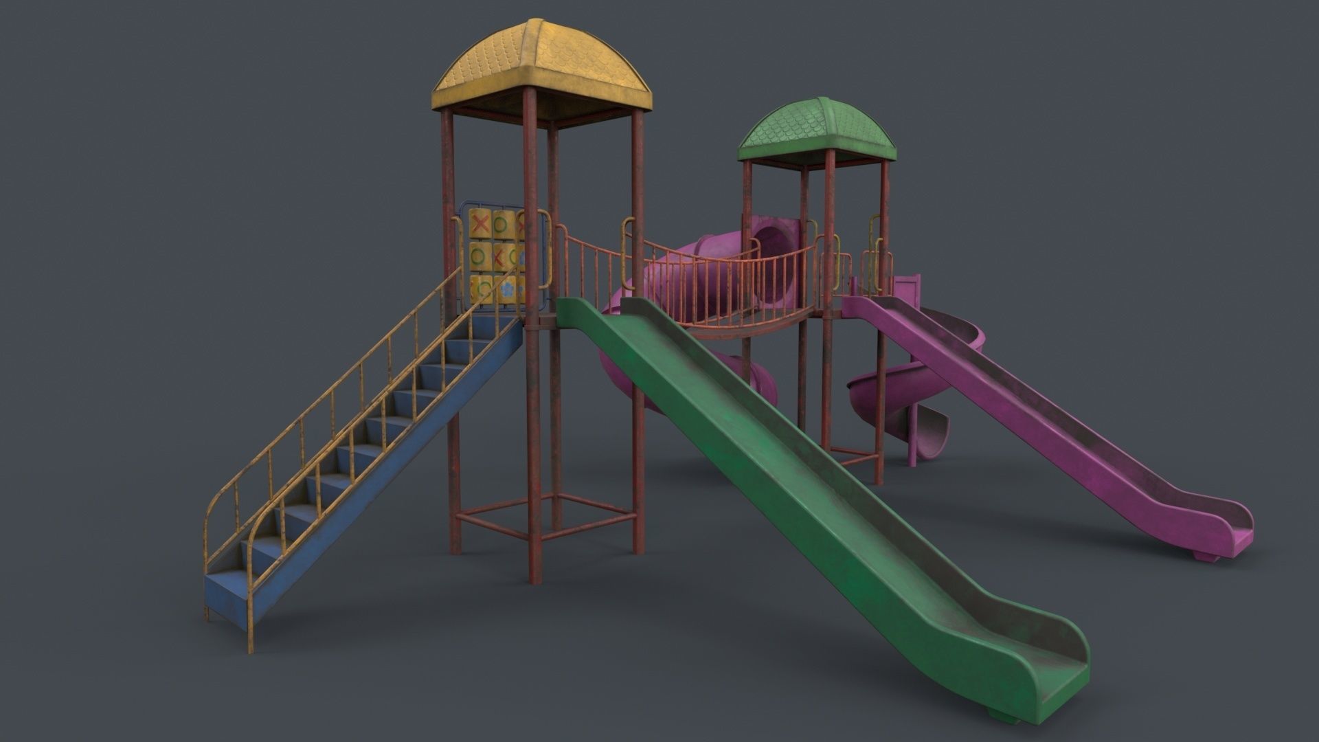 PBR Playground Outdoor Jungle Gym 14 Low-poly 3D model_71