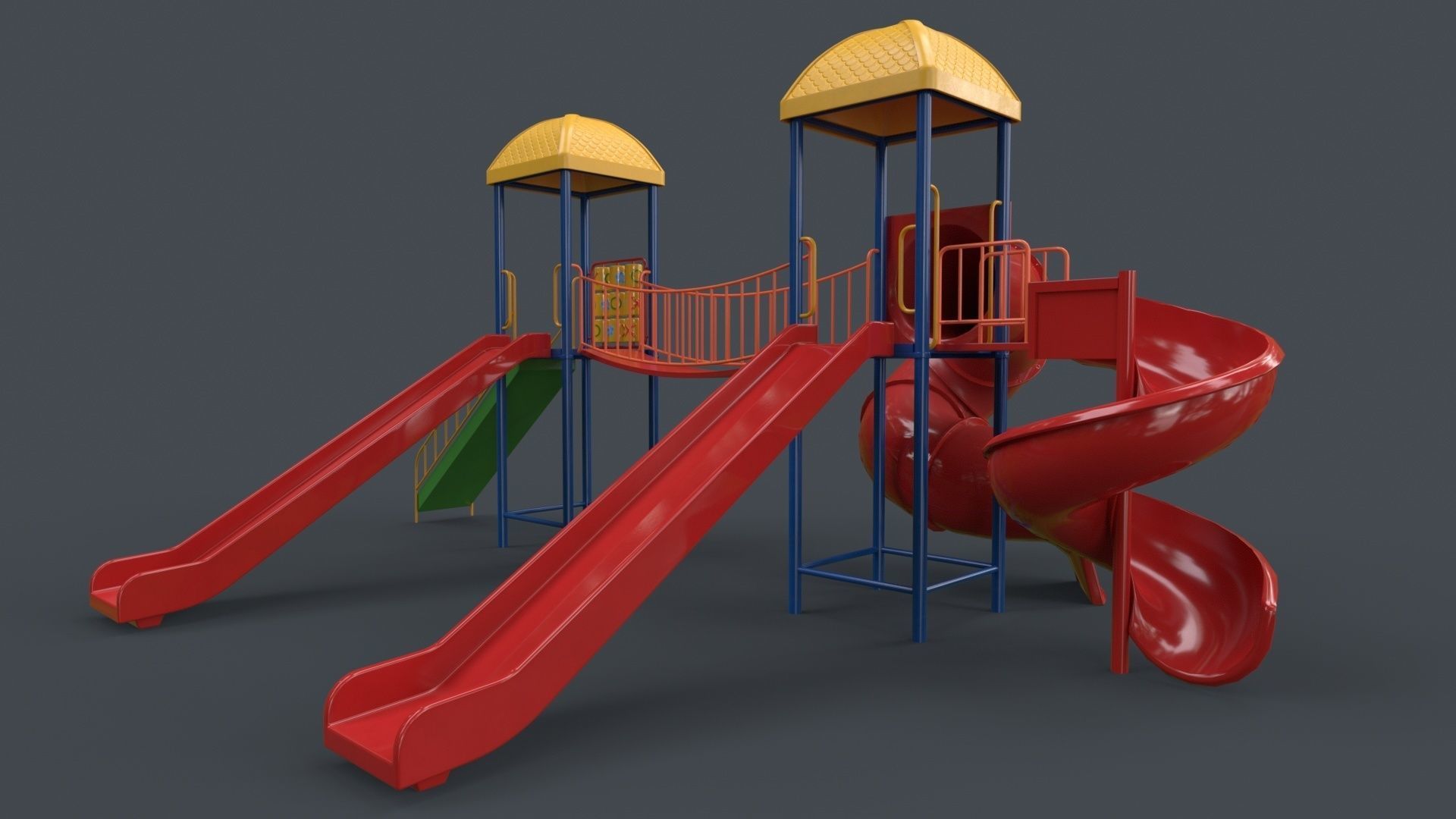 PBR Playground Outdoor Jungle Gym 14 Low-poly 3D model_96