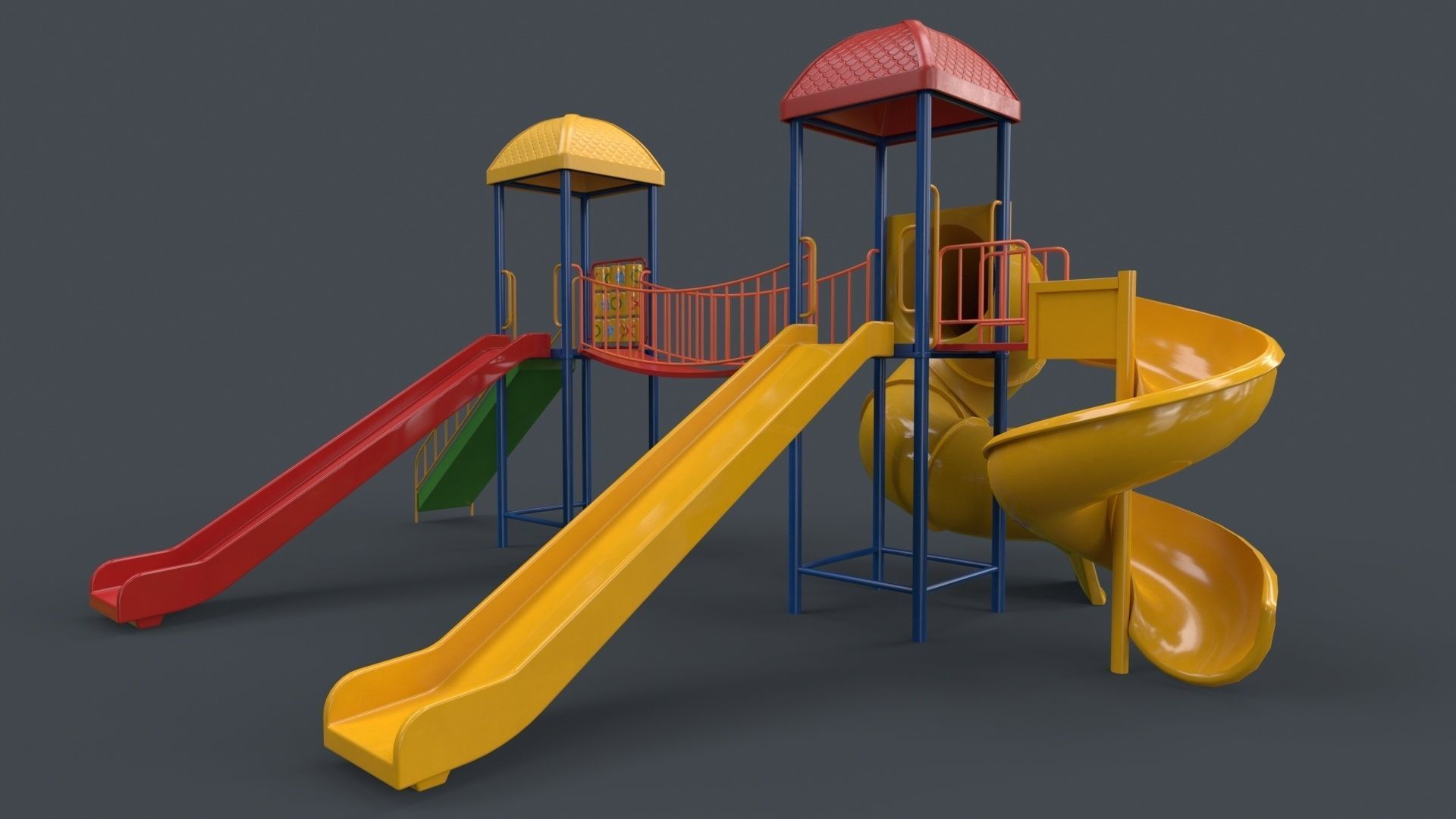 PBR Playground Outdoor Jungle Gym 14 Low-poly 3D model_87